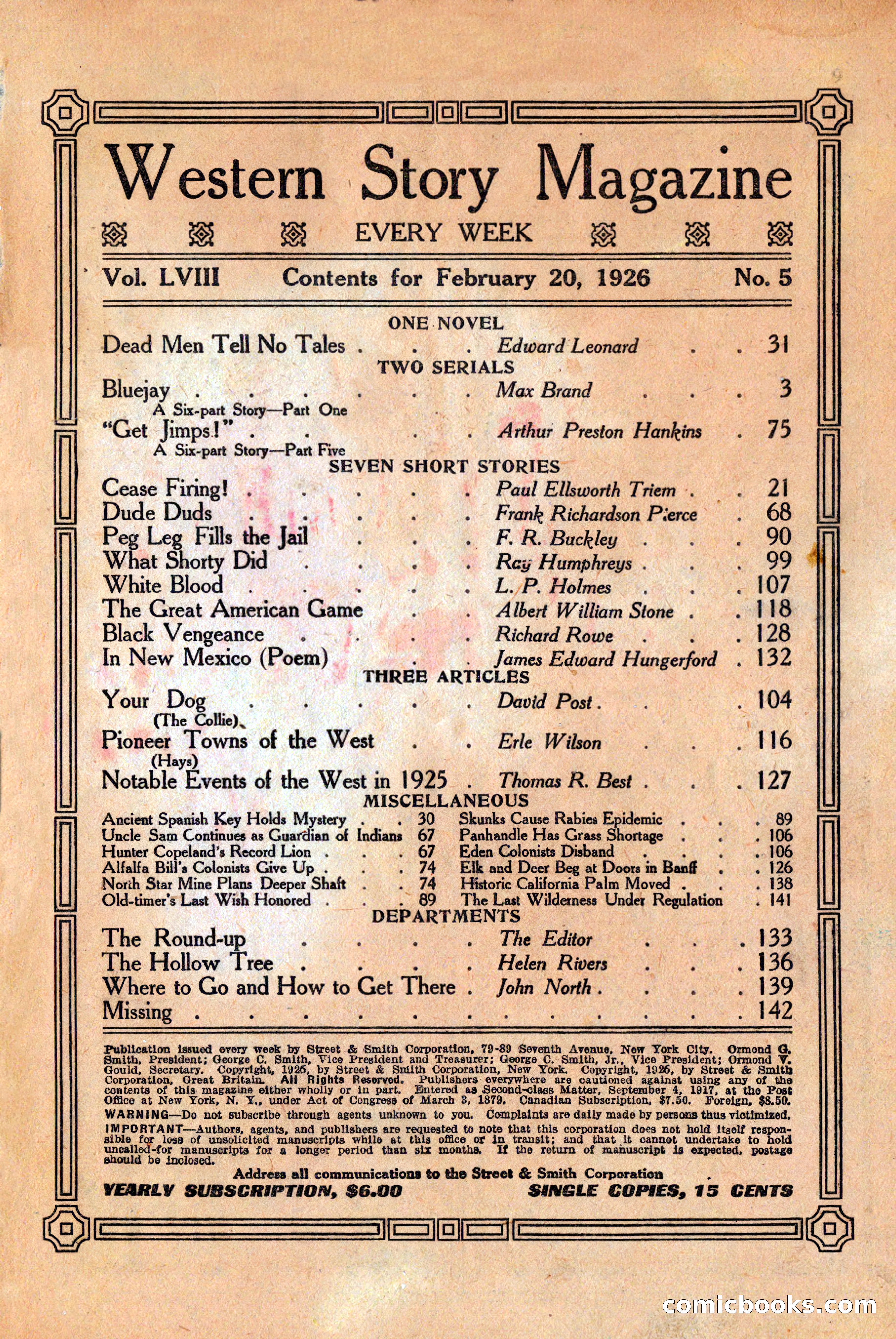Western Story Magazine — page 3 of 146