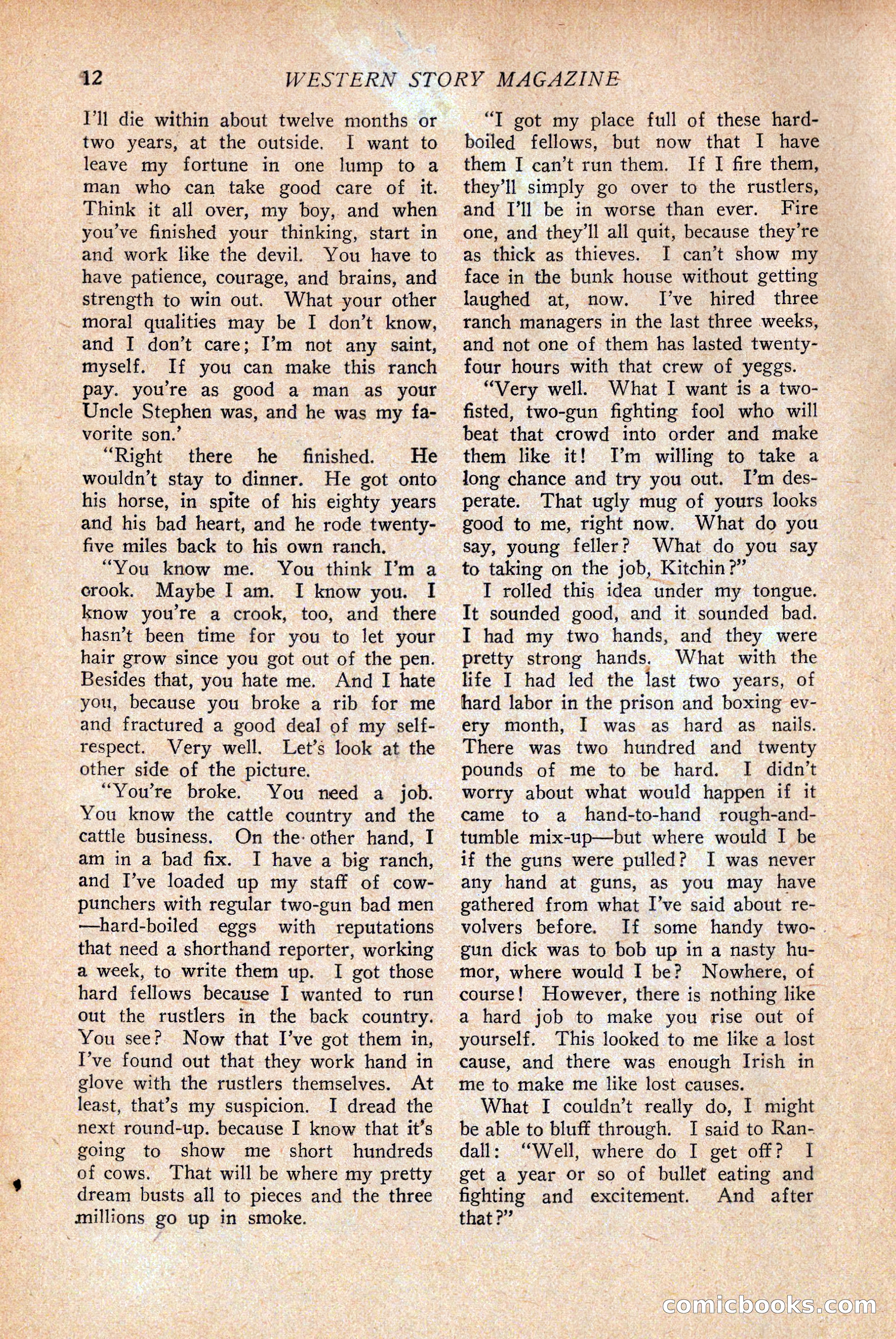 Western Story Magazine — page 14 of 146