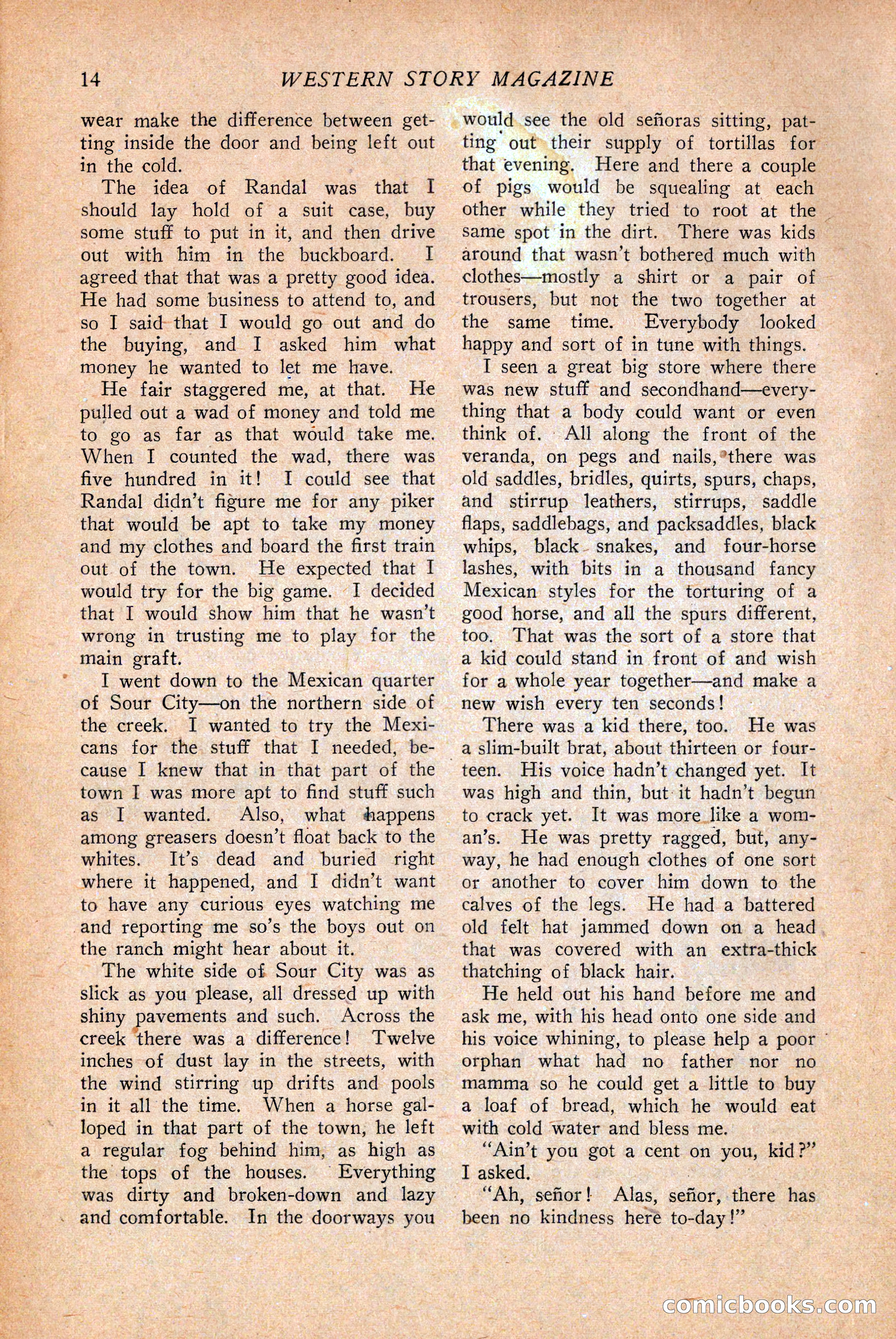 Western Story Magazine — page 16 of 146