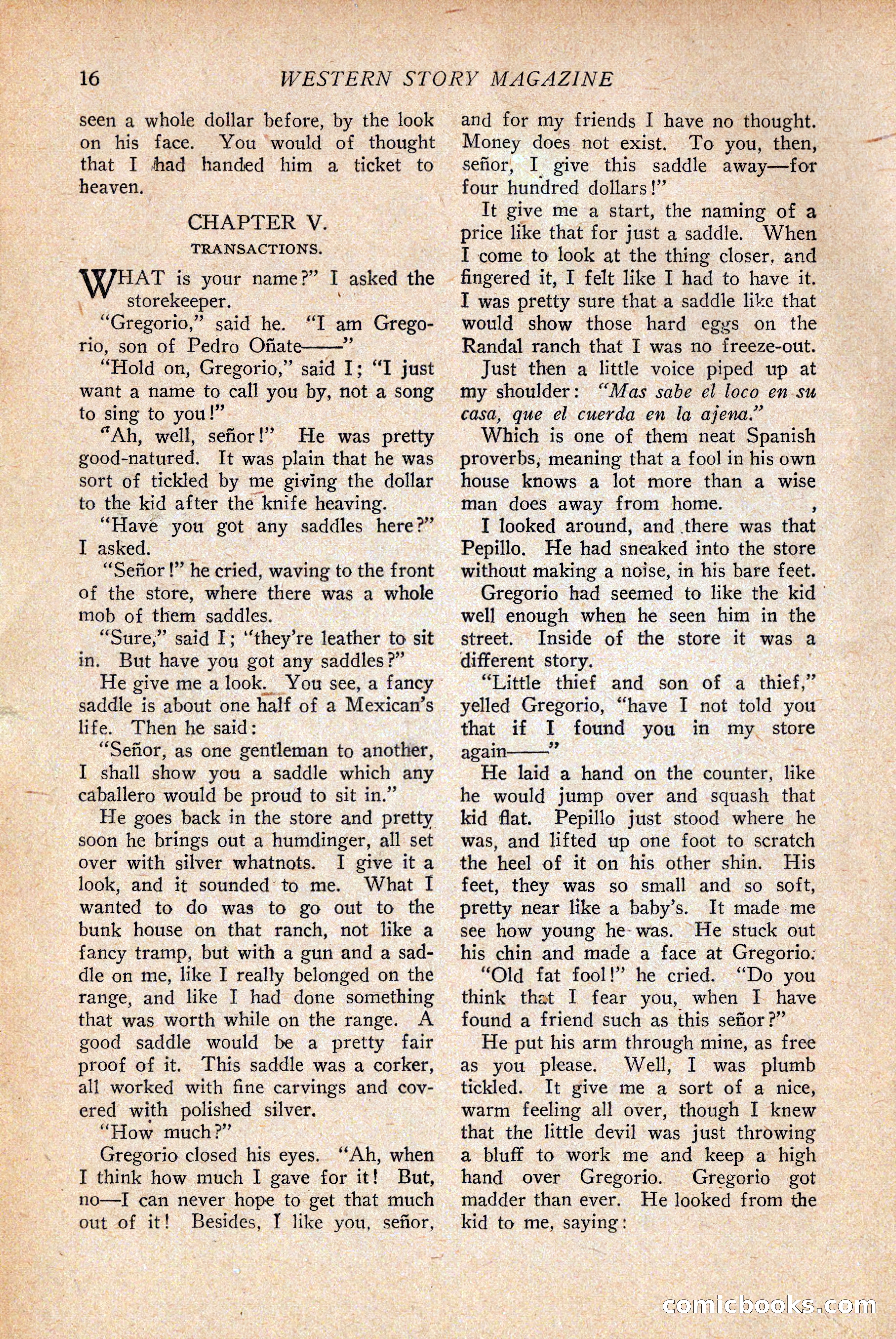 Western Story Magazine — page 18 of 146