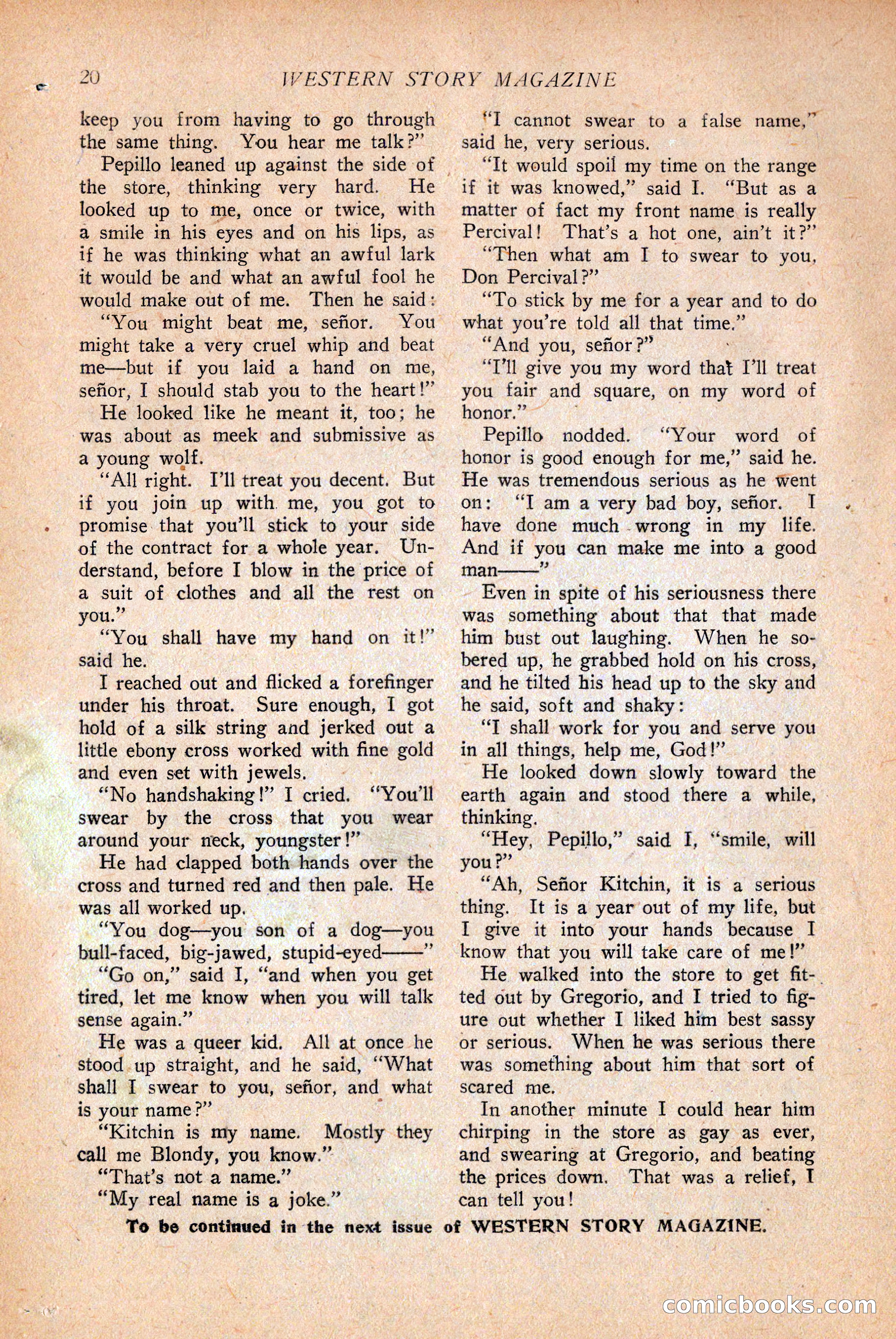 Western Story Magazine — page 22 of 146
