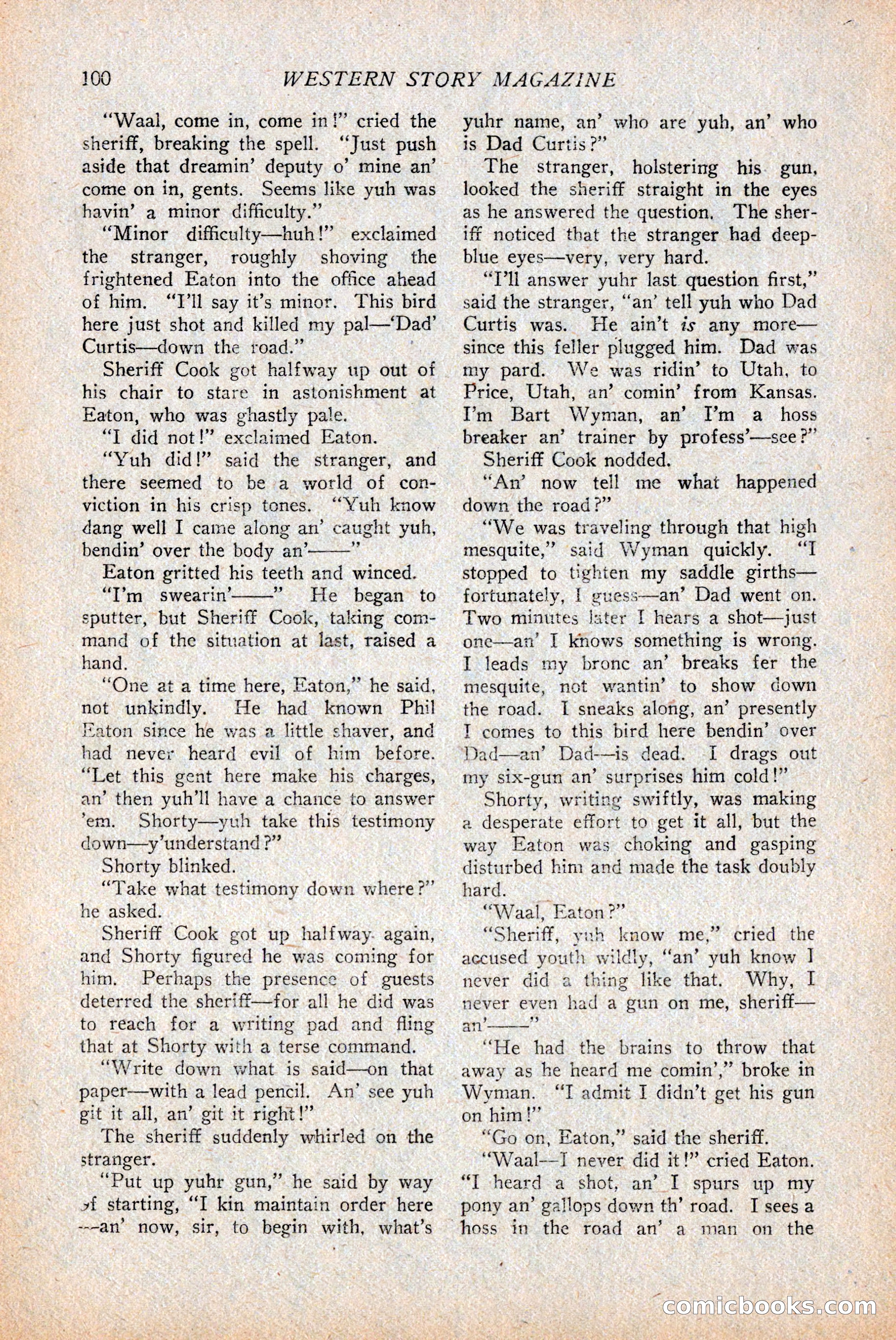 Western Story Magazine — page 102 of 146