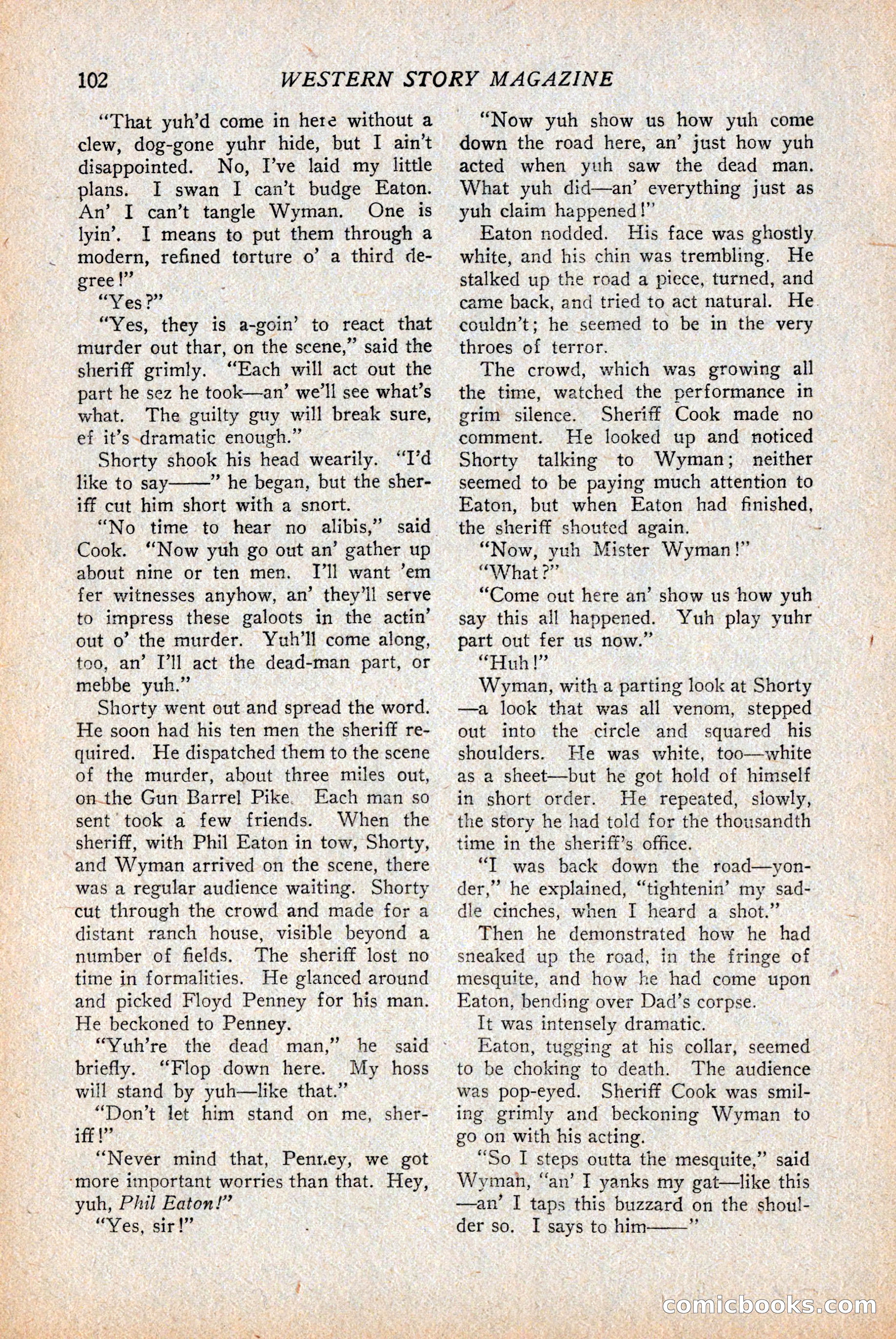 Western Story Magazine — page 104 of 146