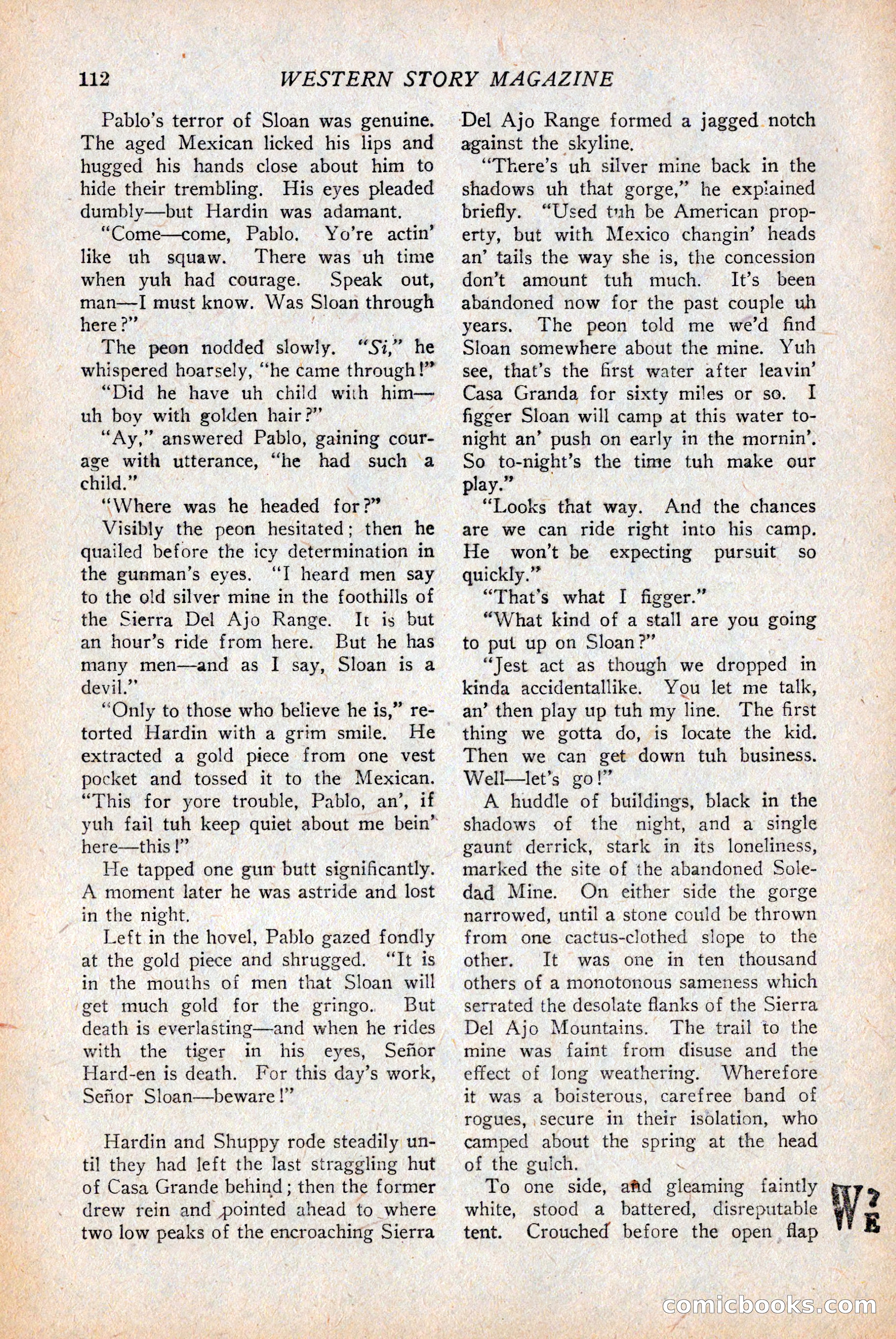 Western Story Magazine — page 114 of 146