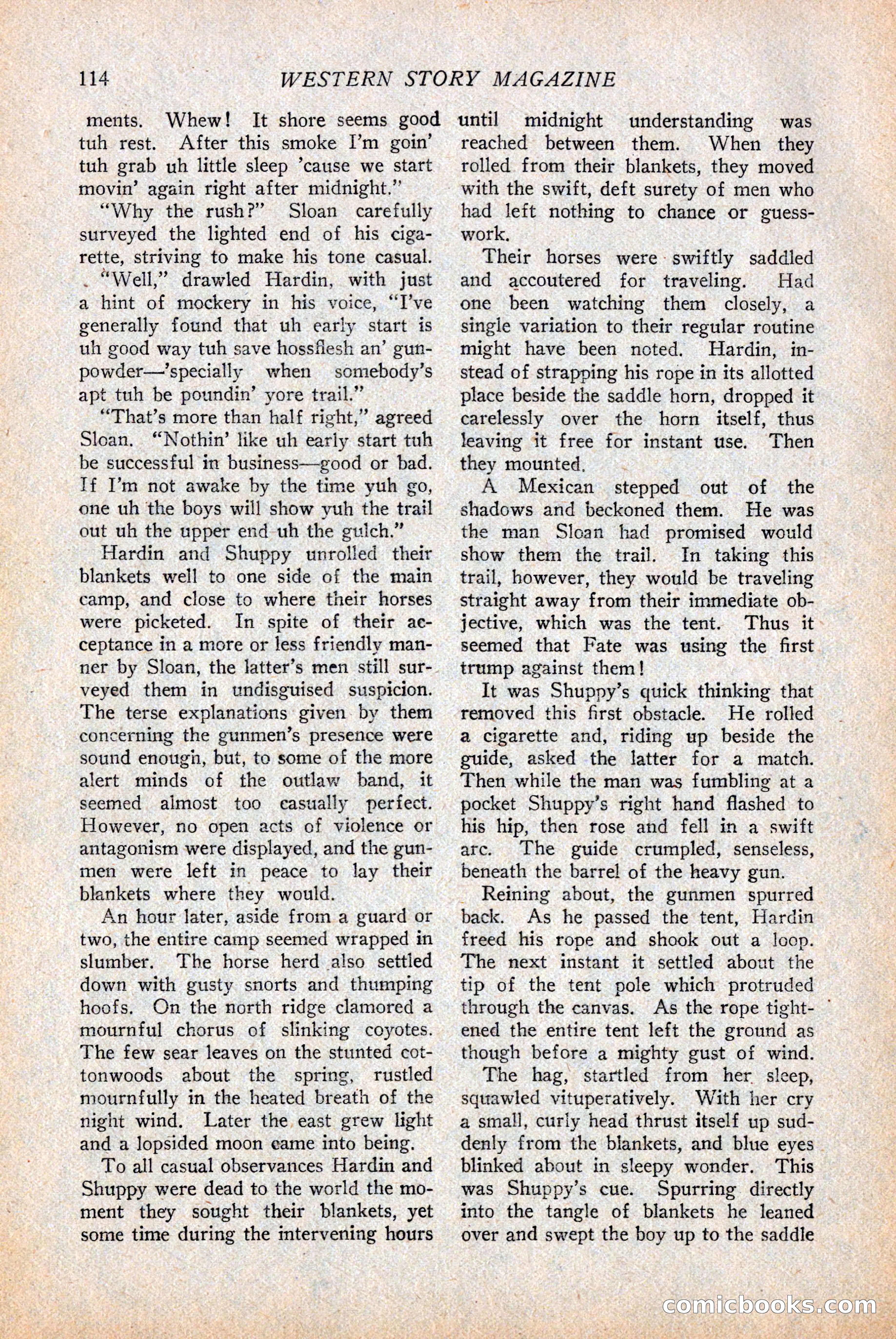 Western Story Magazine — page 116 of 146