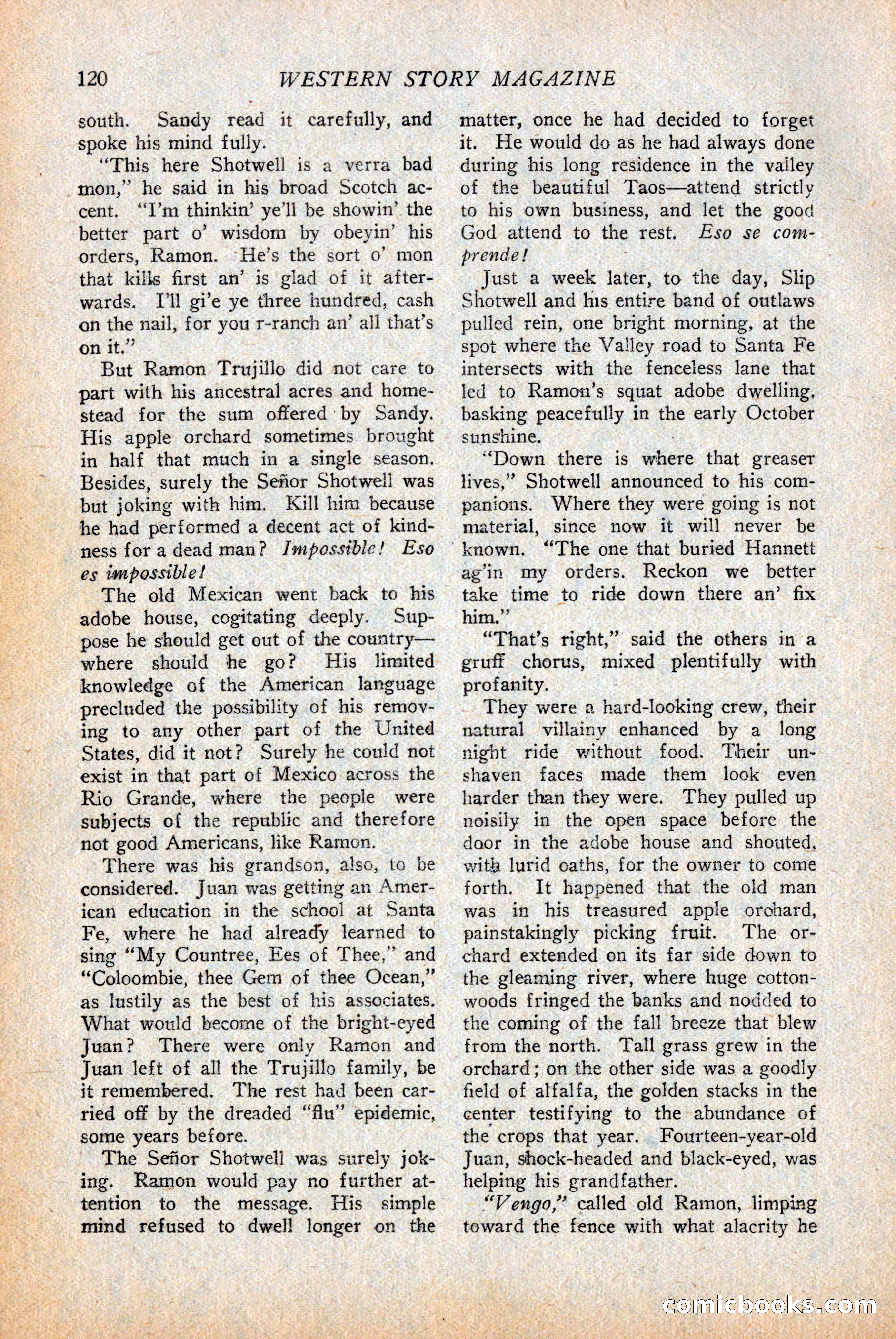 Western Story Magazine — page 122 of 146