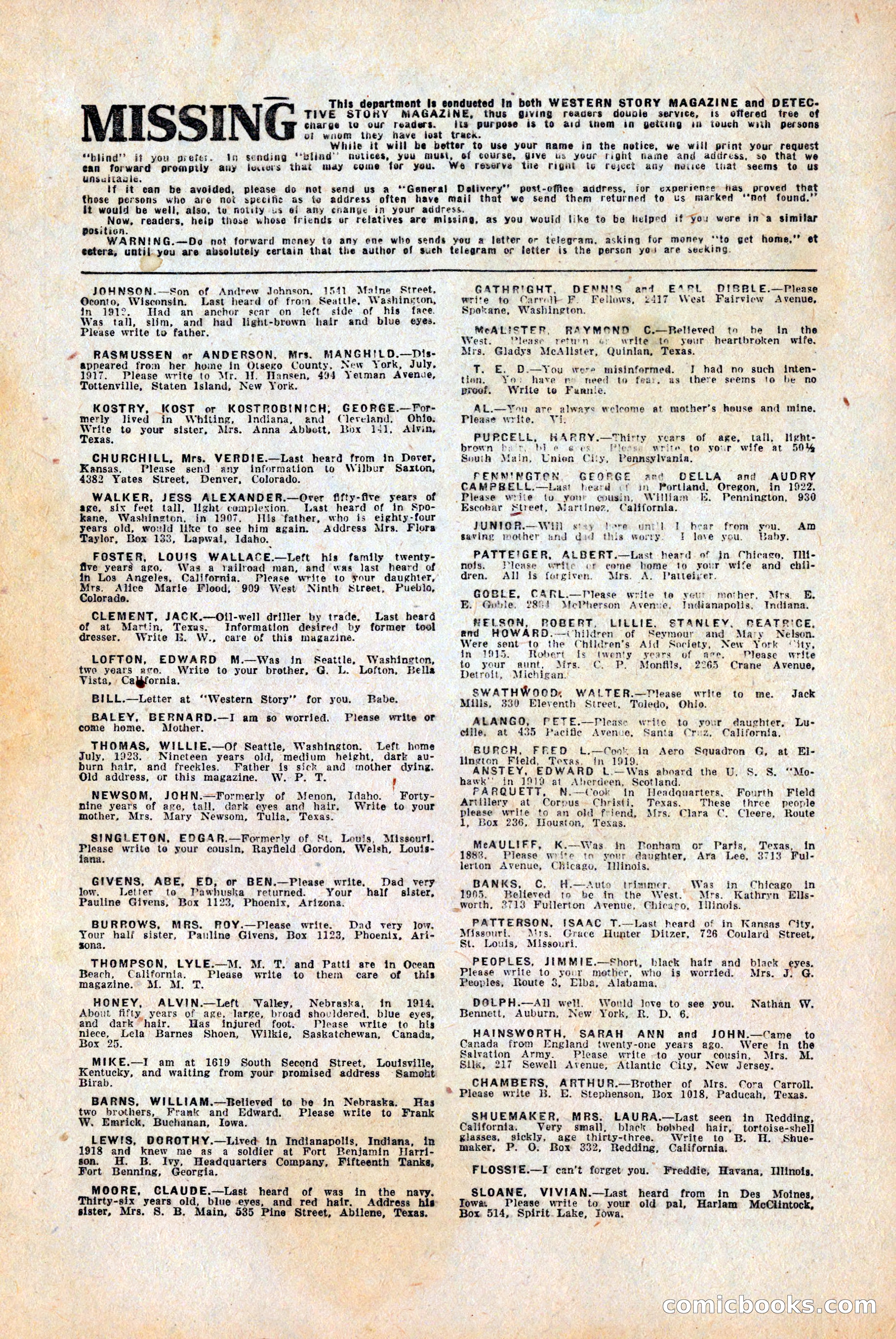 Western Story Magazine — page 144 of 146
