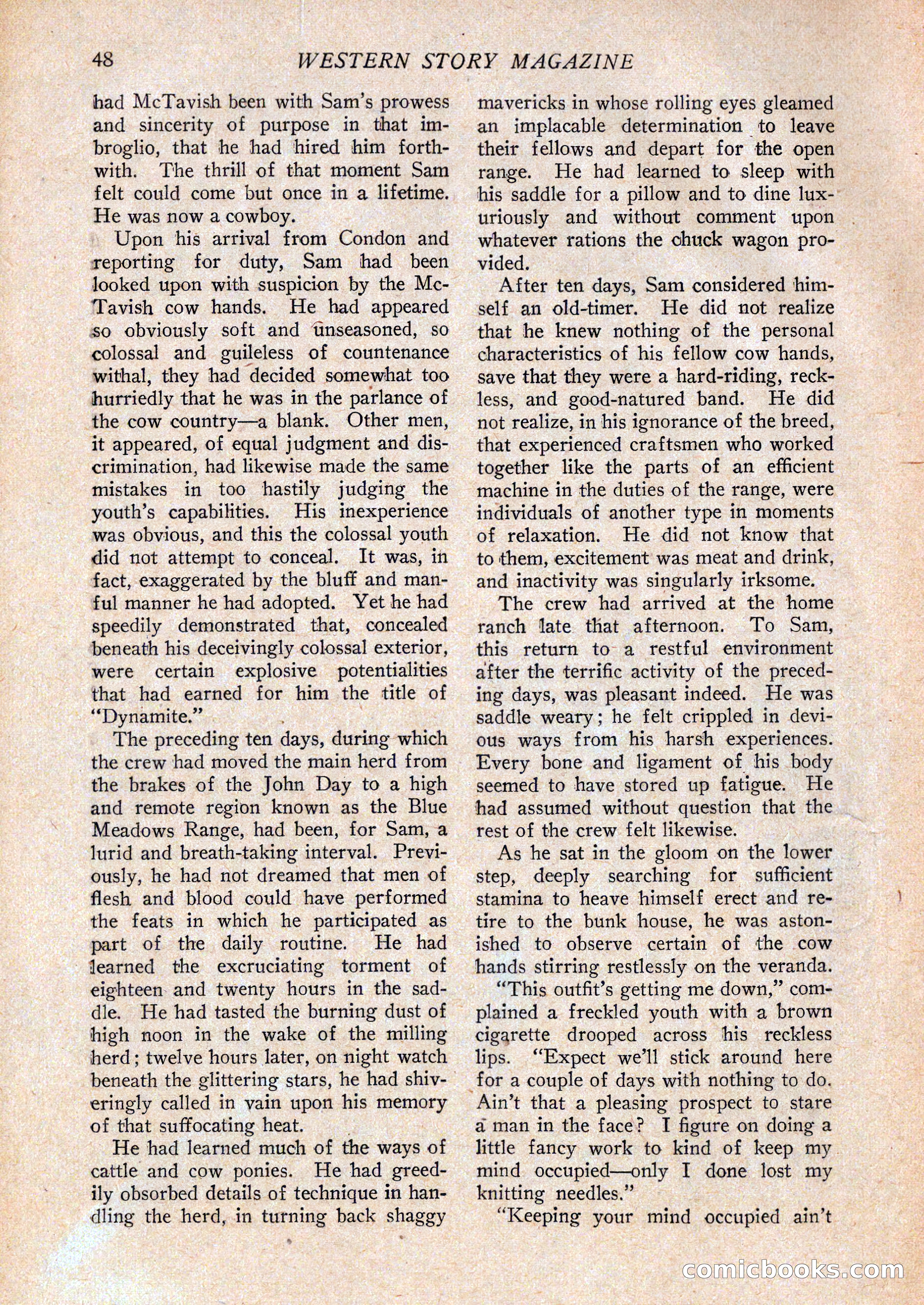 Western Story Magazine, February 27, 1926 — page 50 of 148