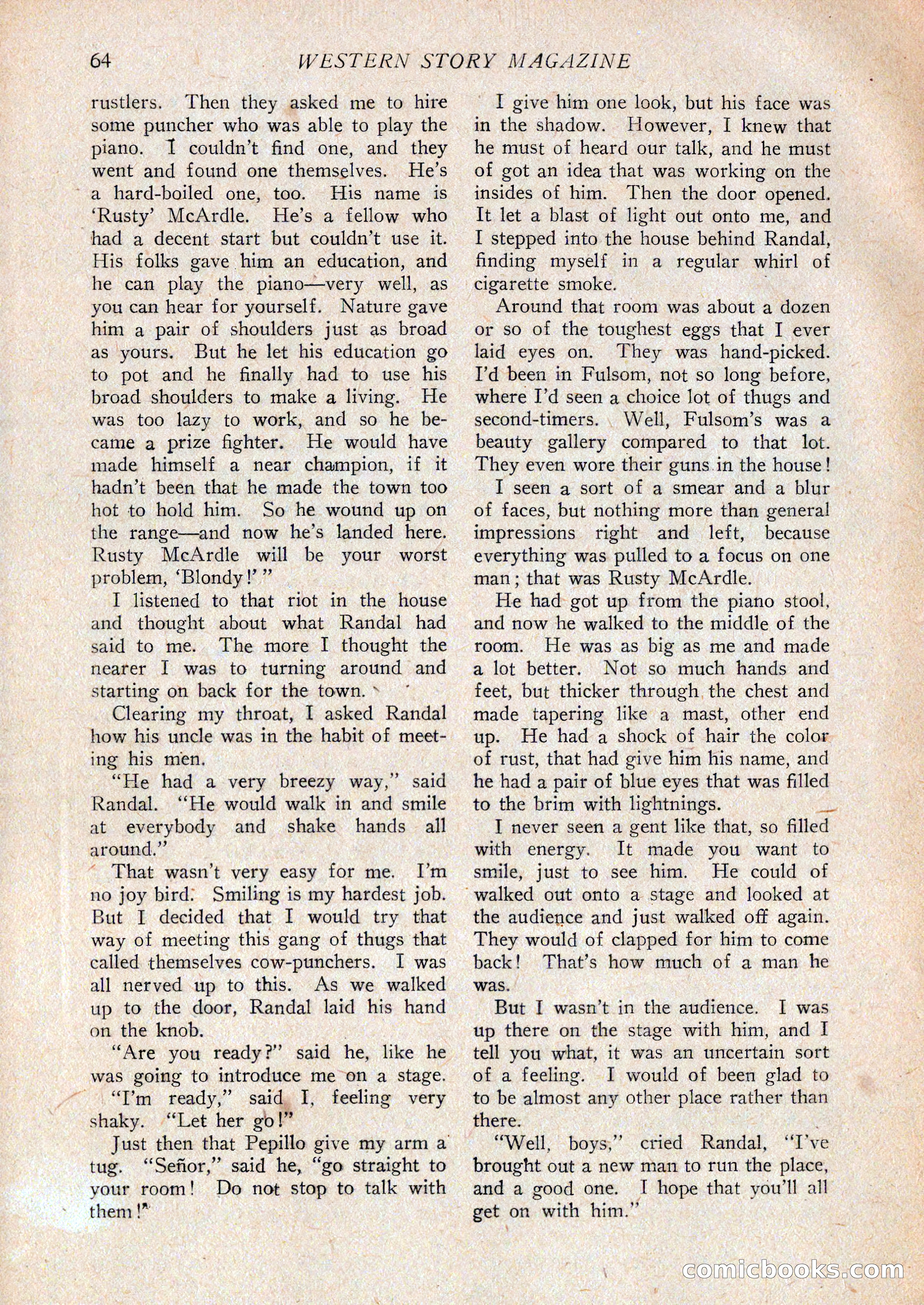 Western Story Magazine, February 27, 1926 — page 66 of 148
