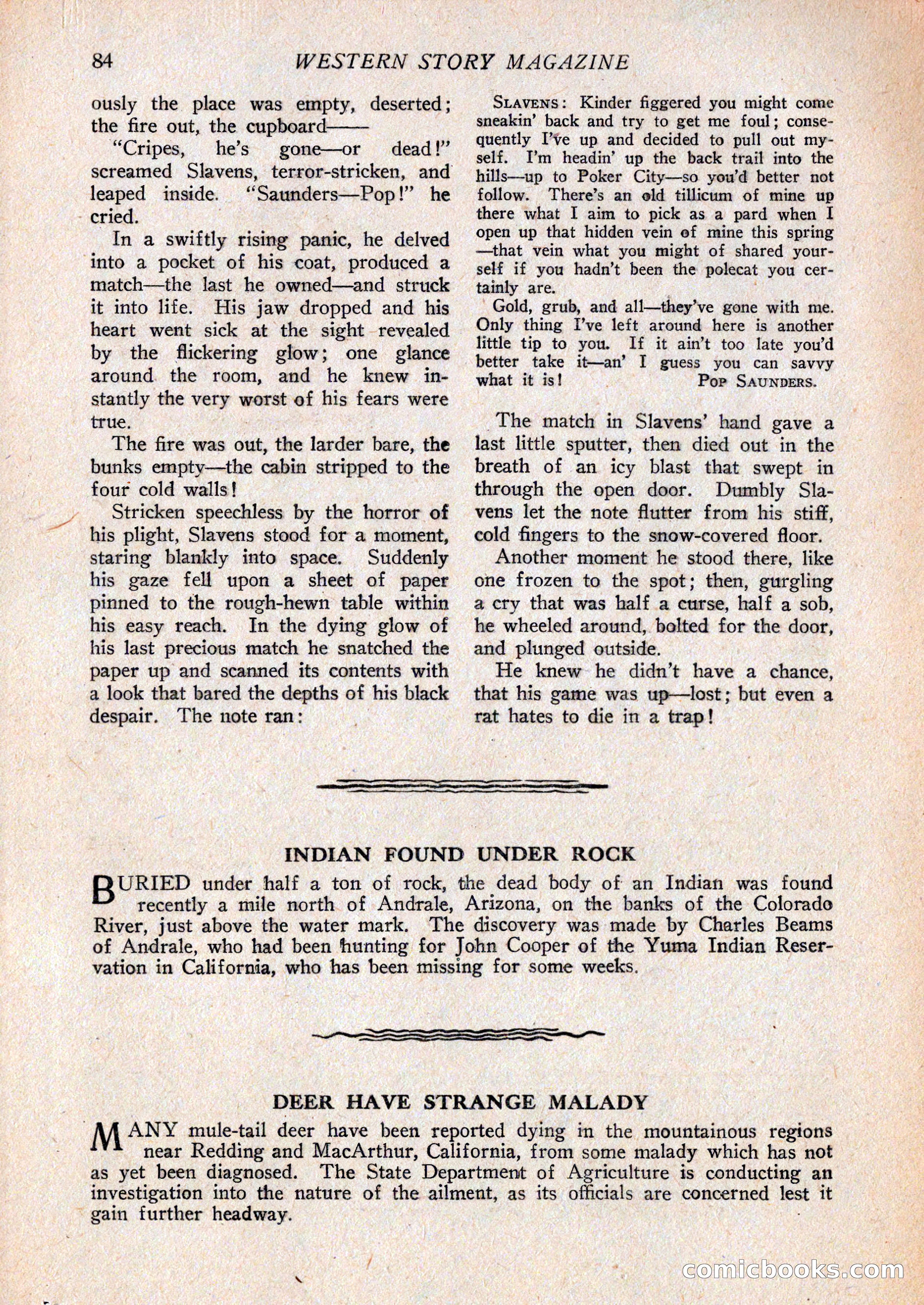Western Story Magazine, February 27, 1926 — page 86 of 148