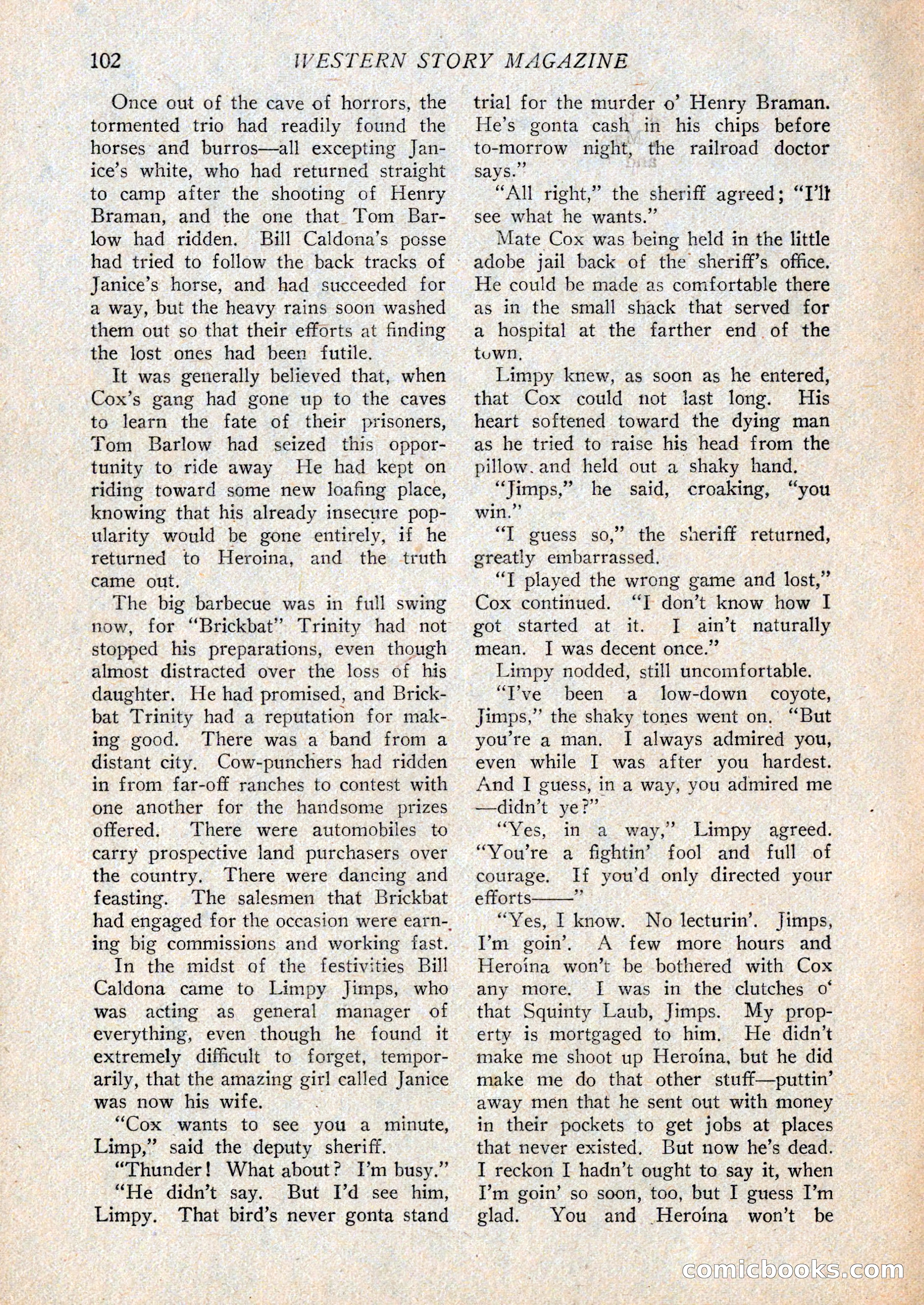 Western Story Magazine, February 27, 1926 — page 104 of 148