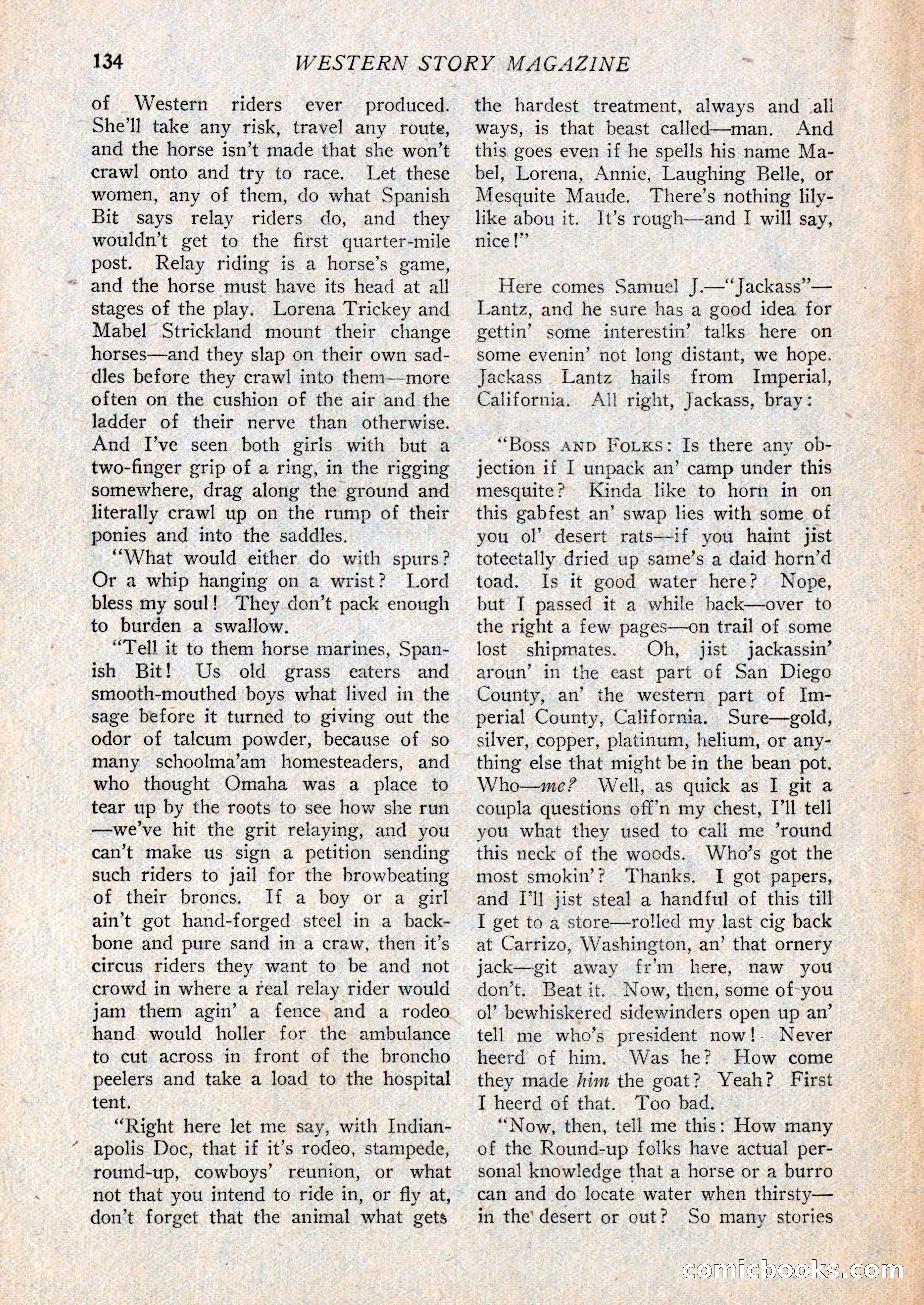 Western Story Magazine, February 27, 1926 — page 136 of 148