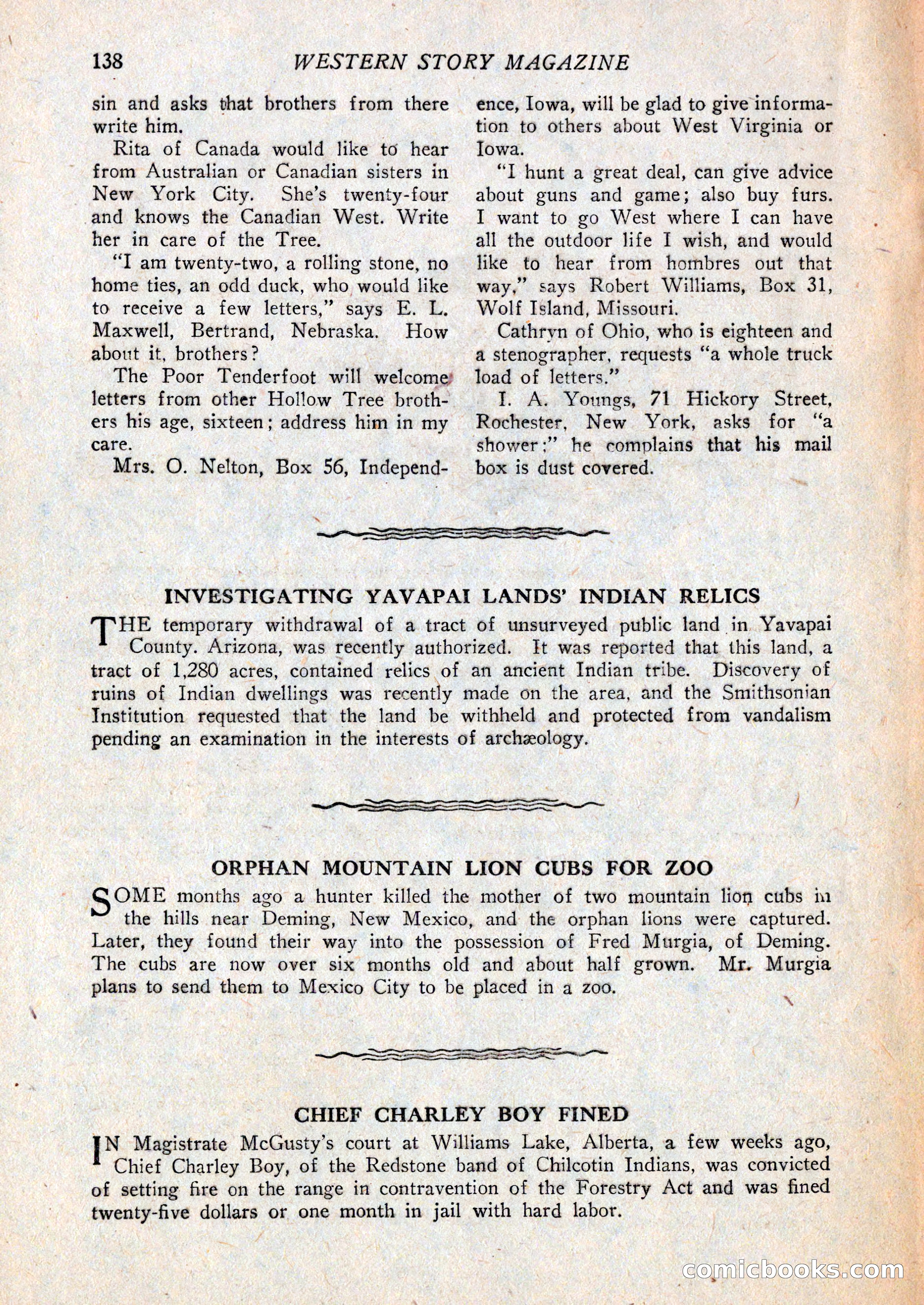 Western Story Magazine, February 27, 1926 — page 140 of 148