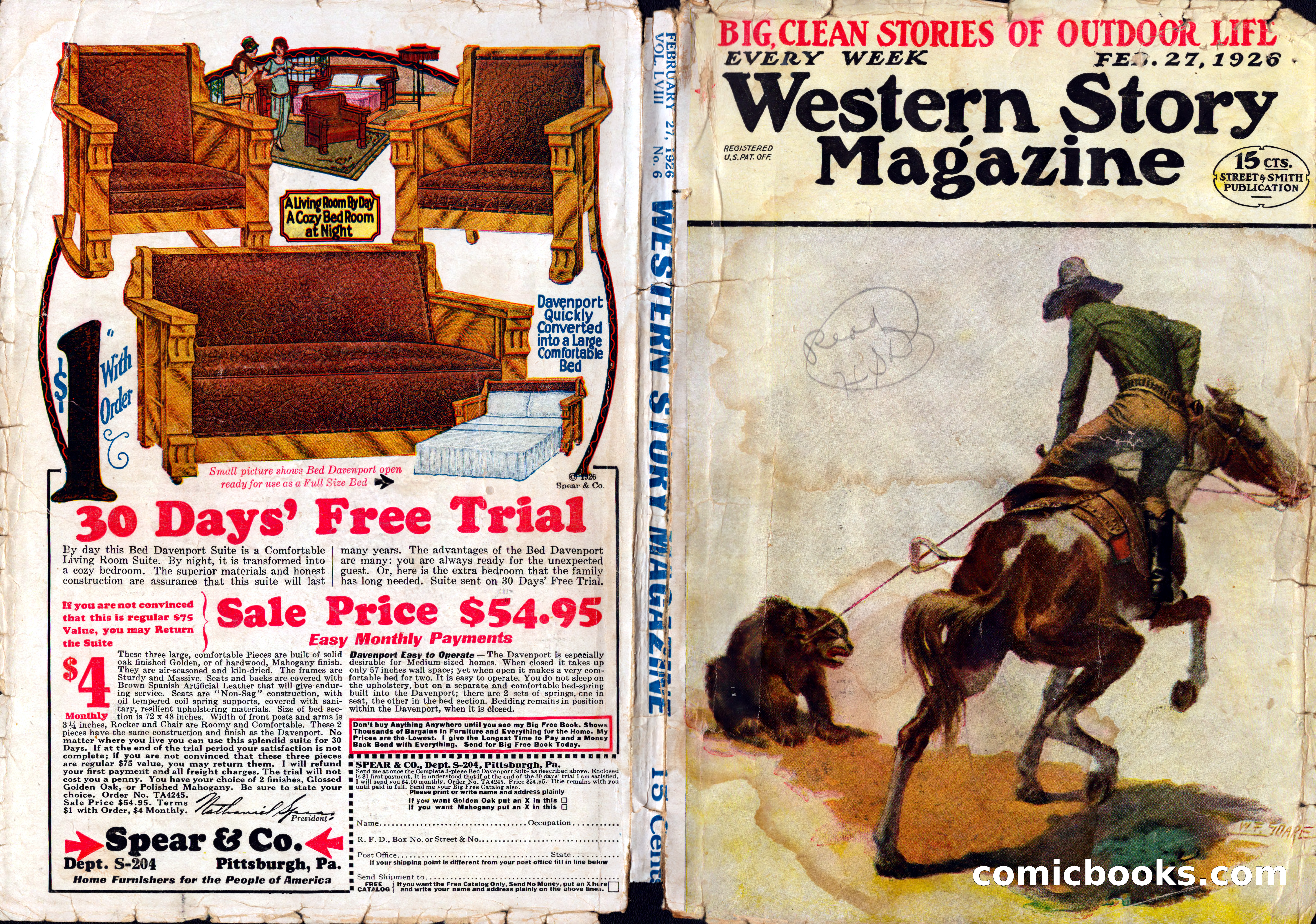 Western Story Magazine, February 27, 1926 — page 148 of 148