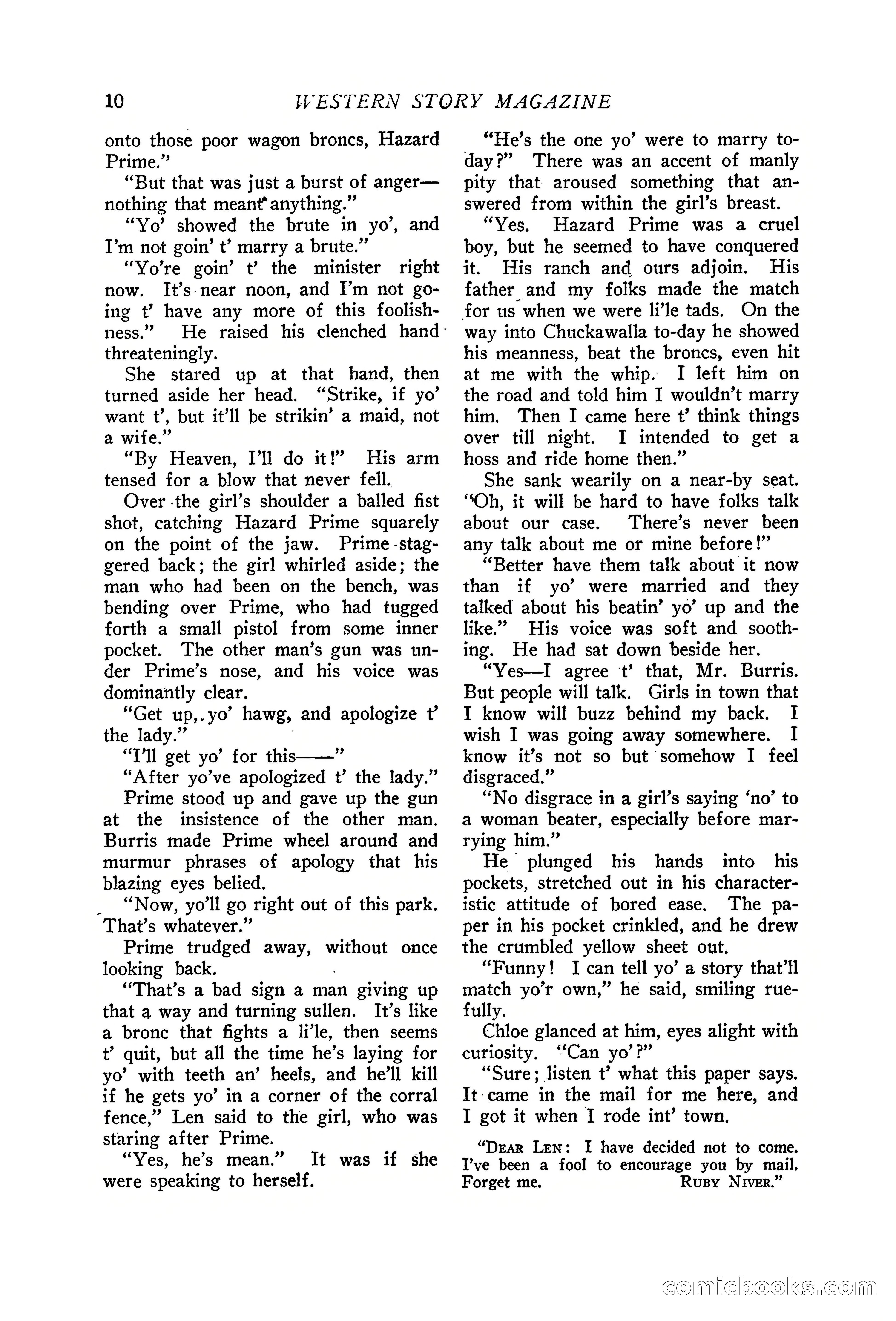 Western Story Magazine, June 19, 1926 — page 12 of 148