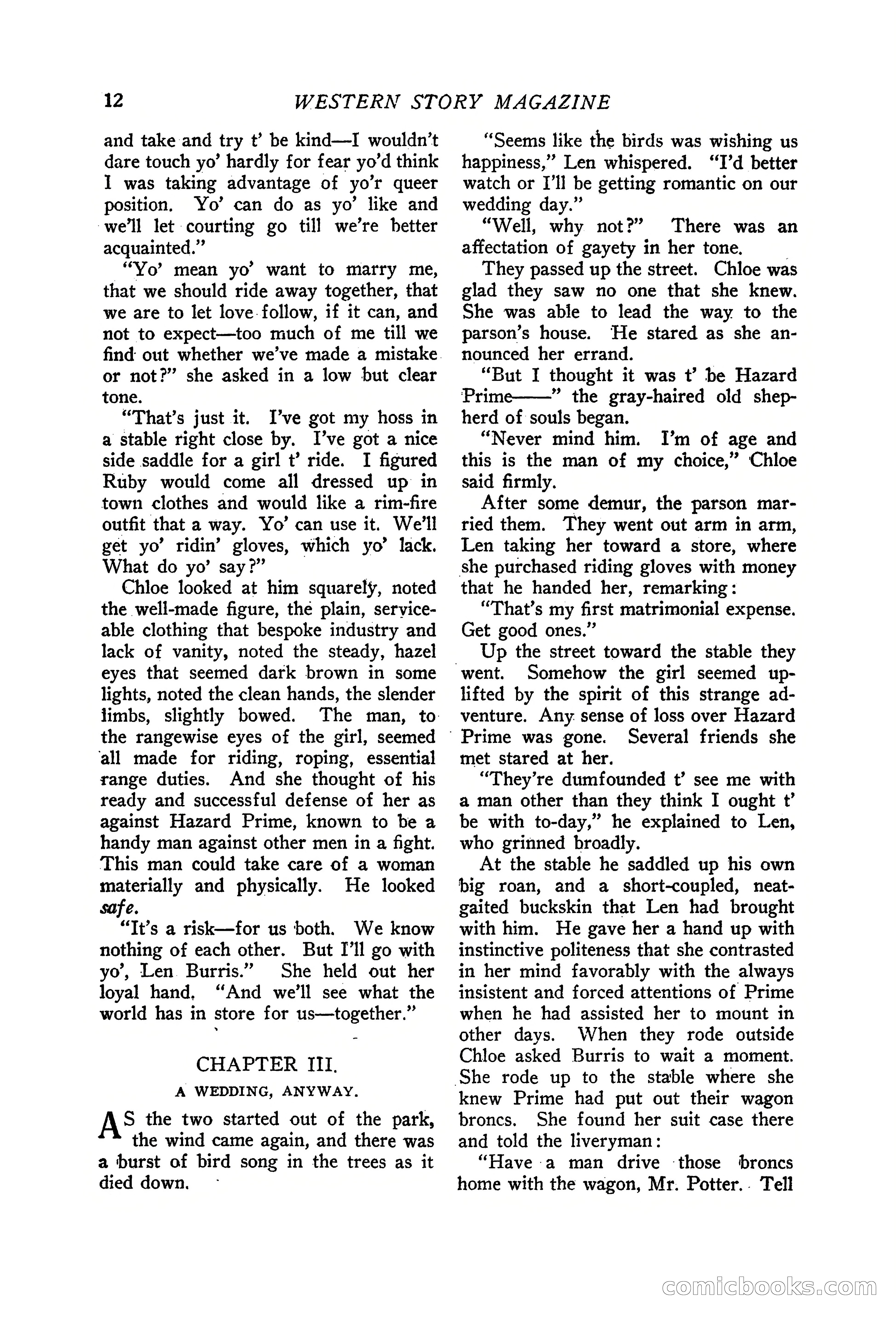 Western Story Magazine, June 19, 1926 — page 14 of 148