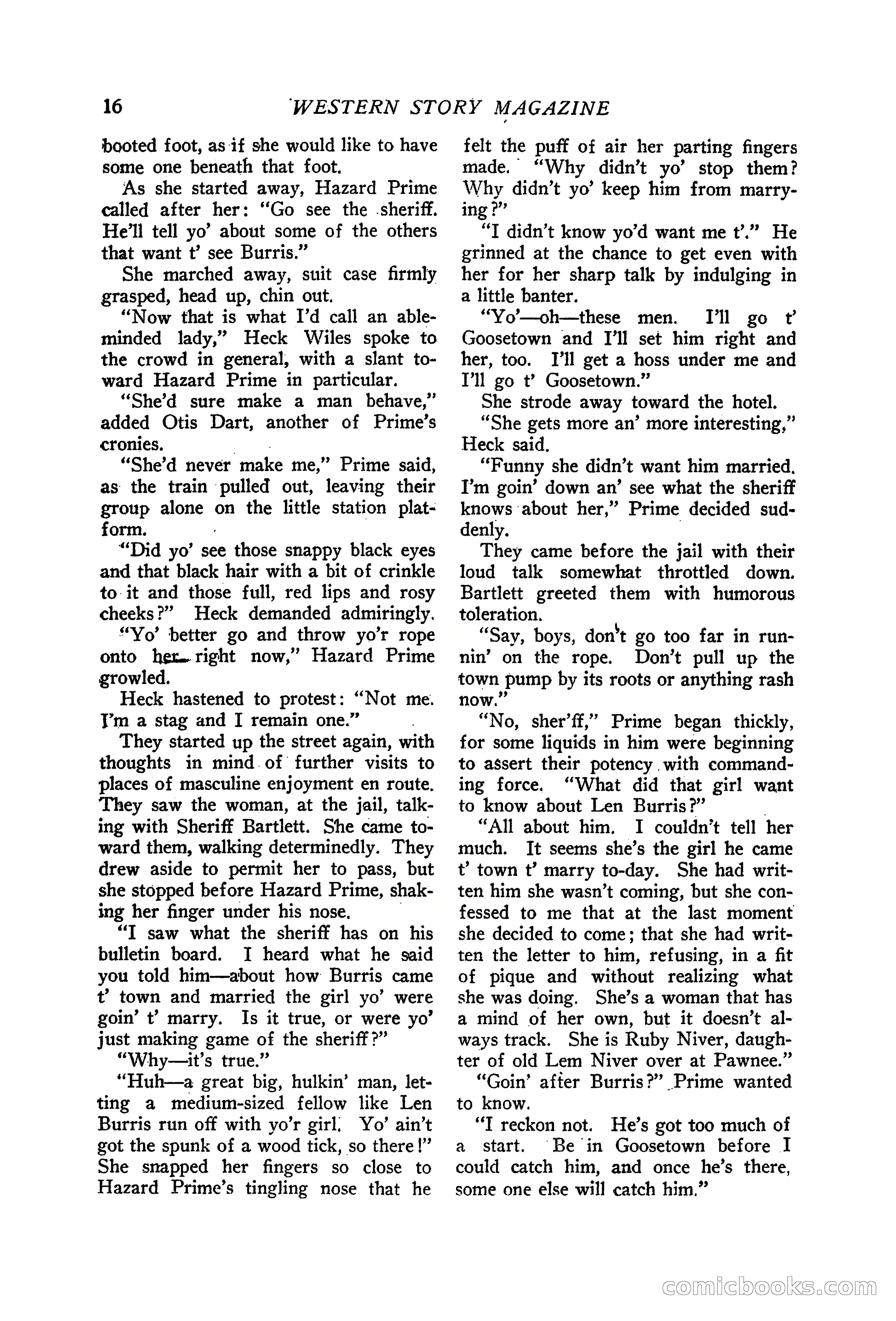 Western Story Magazine, June 19, 1926 — page 18 of 148