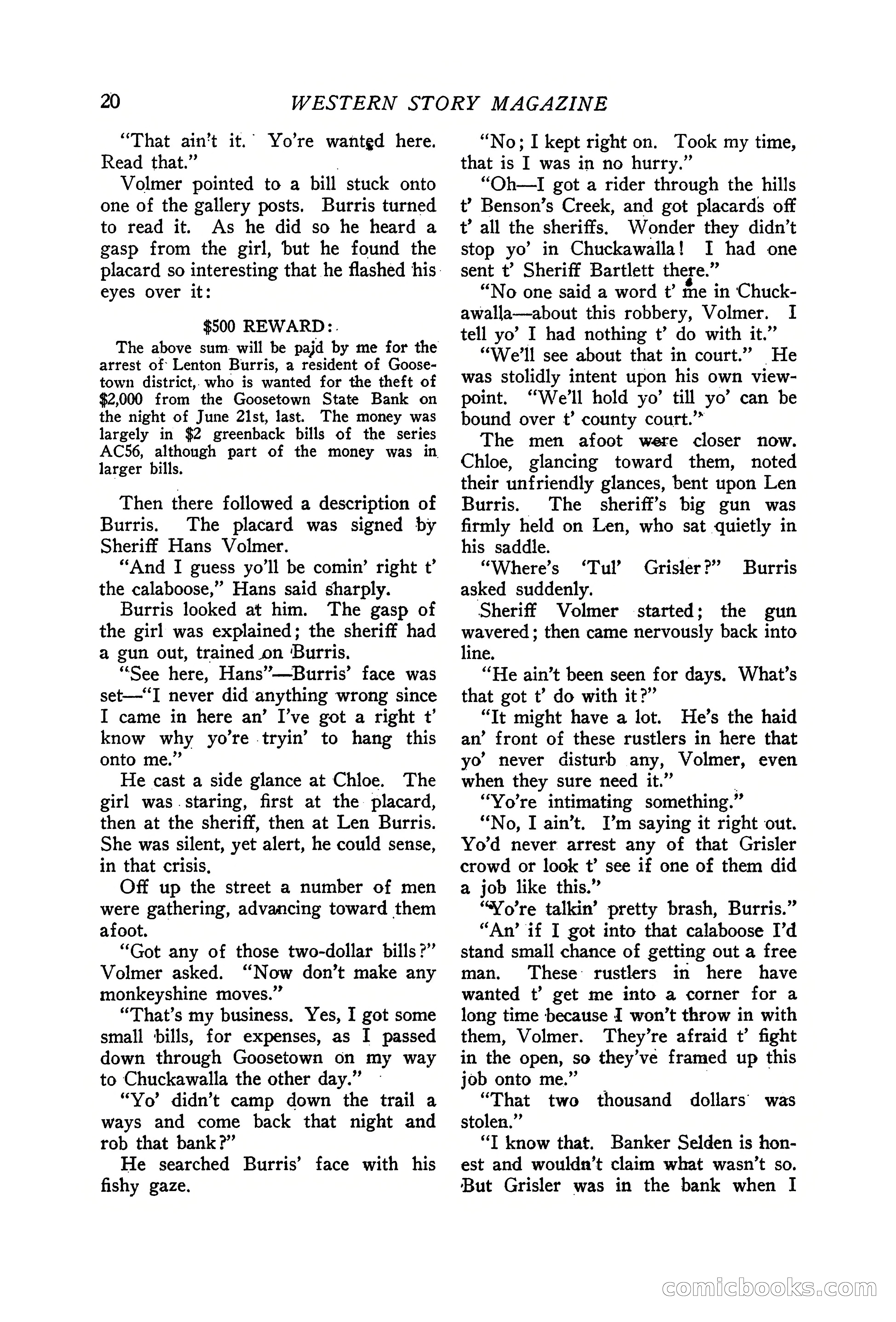 Western Story Magazine, June 19, 1926 — page 22 of 148