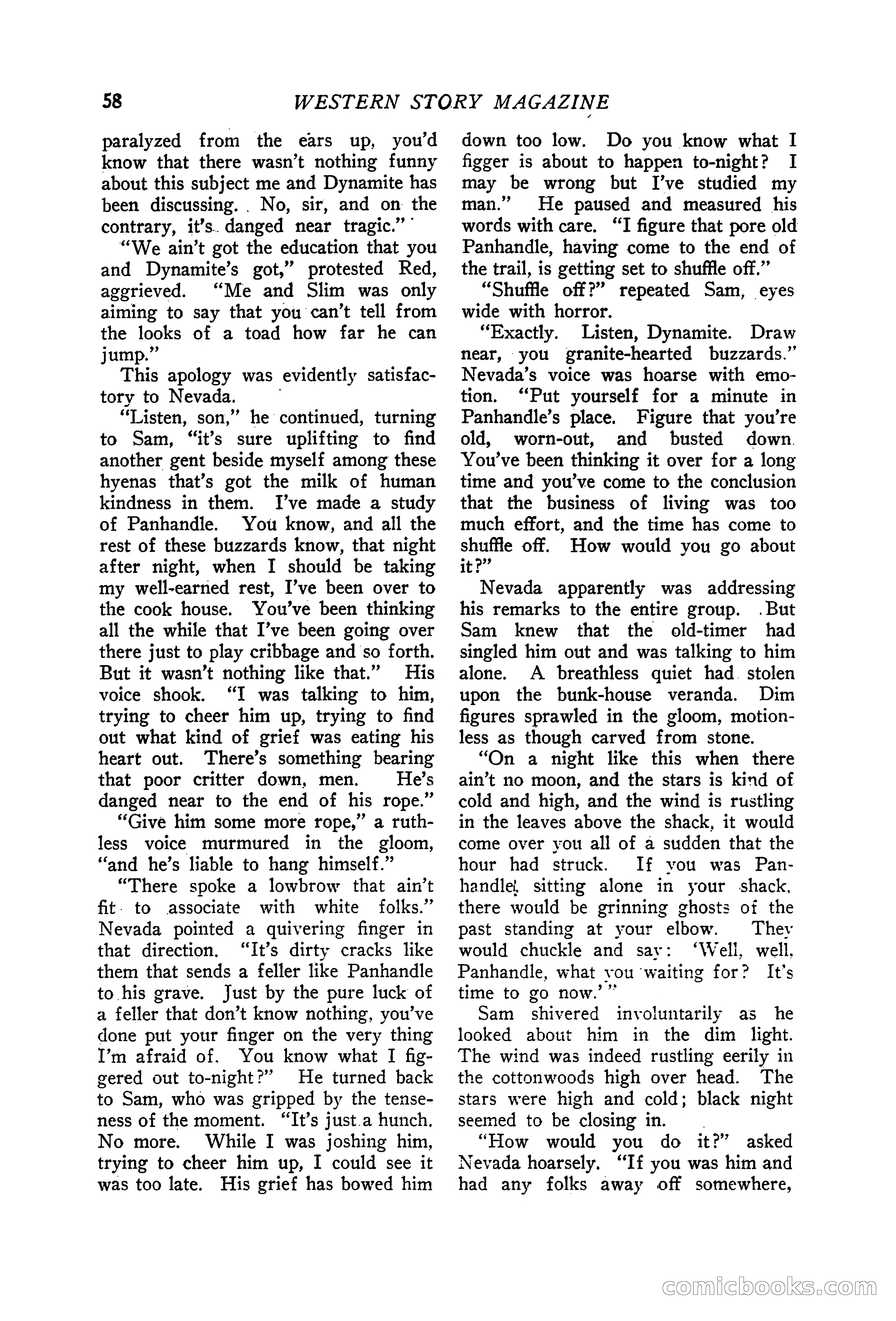 Western Story Magazine, June 19, 1926 — page 60 of 148