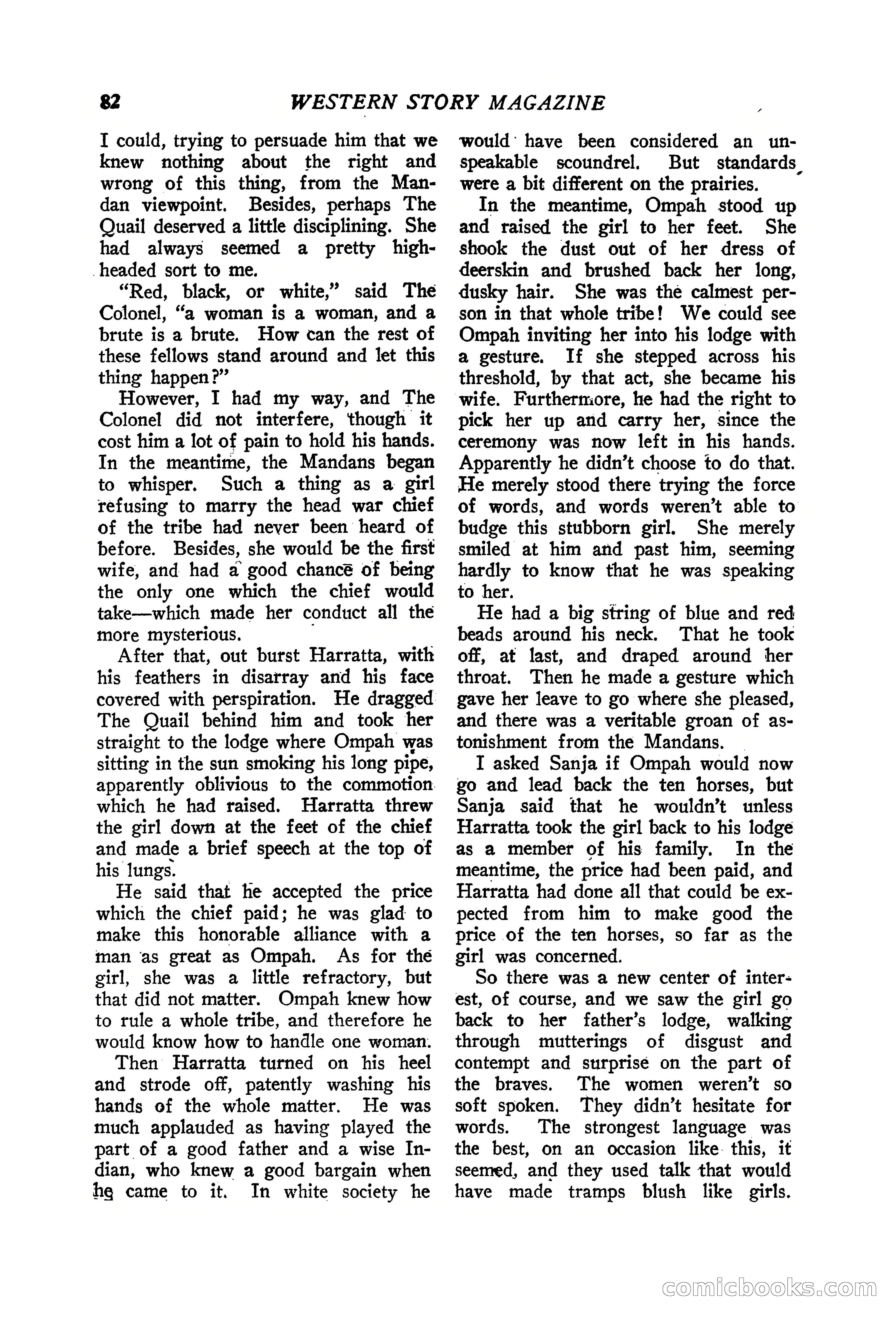 Western Story Magazine, June 19, 1926 — page 84 of 148