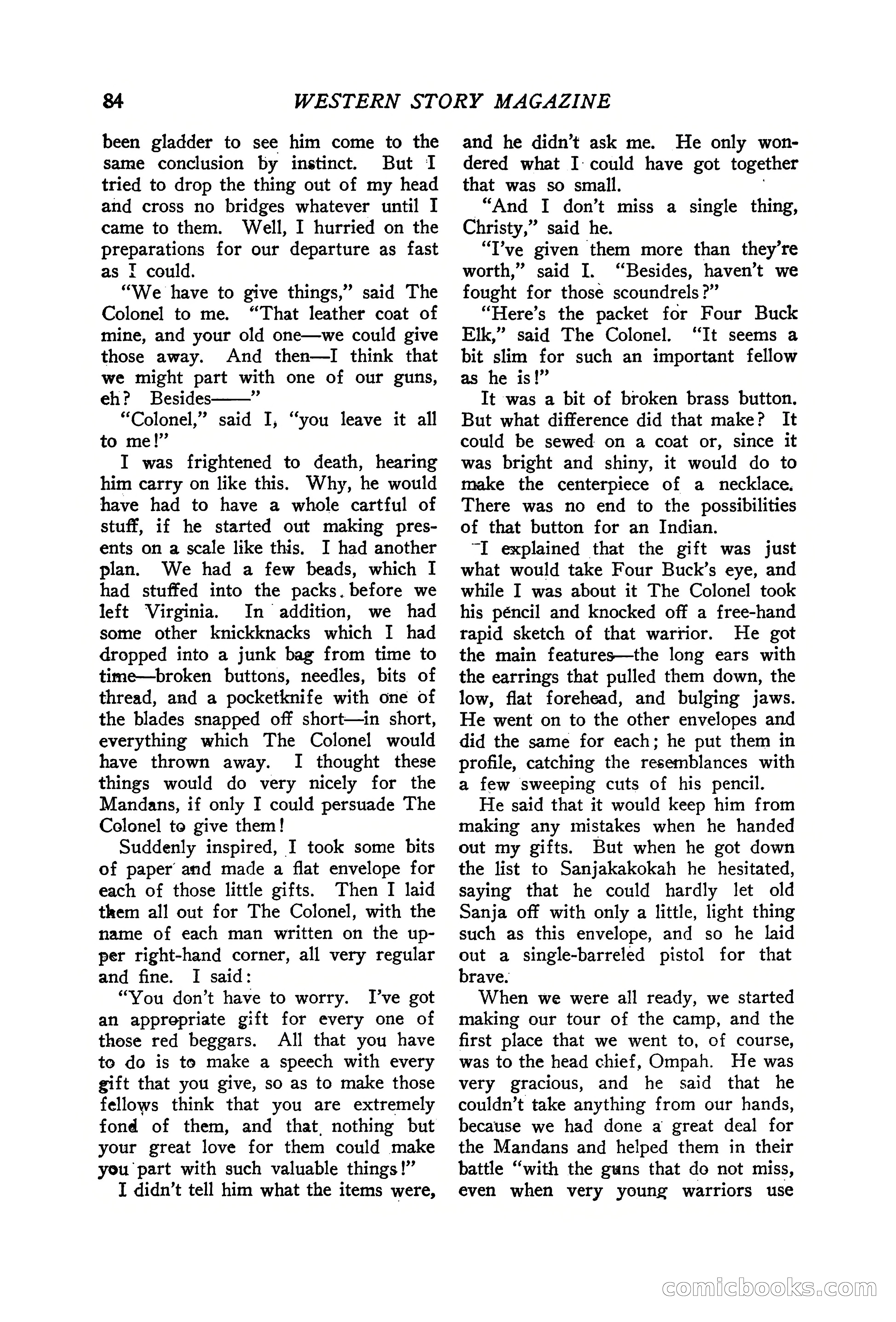 Western Story Magazine, June 19, 1926 — page 86 of 148