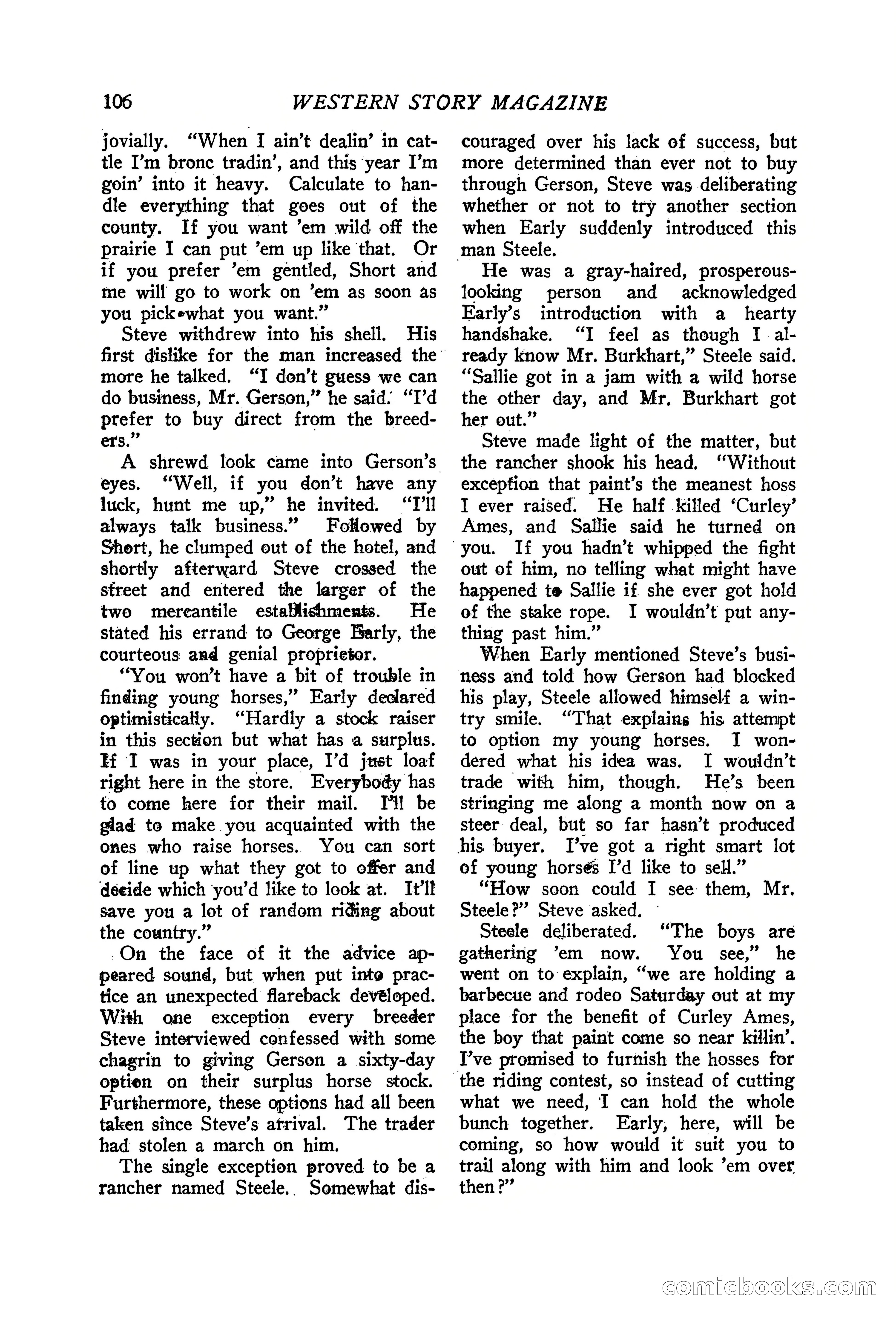 Western Story Magazine, June 19, 1926 — page 108 of 148