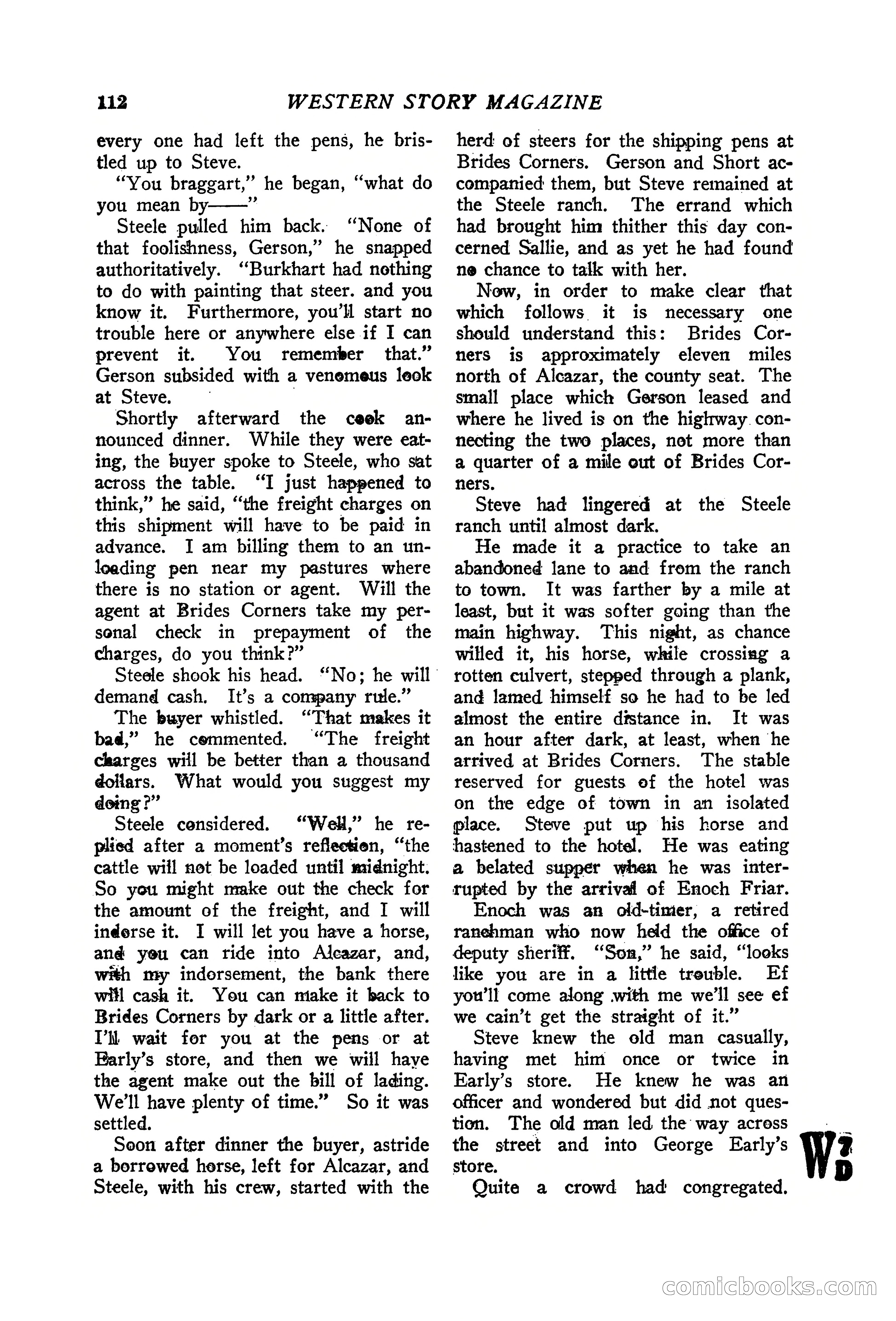 Western Story Magazine, June 19, 1926 — page 114 of 148