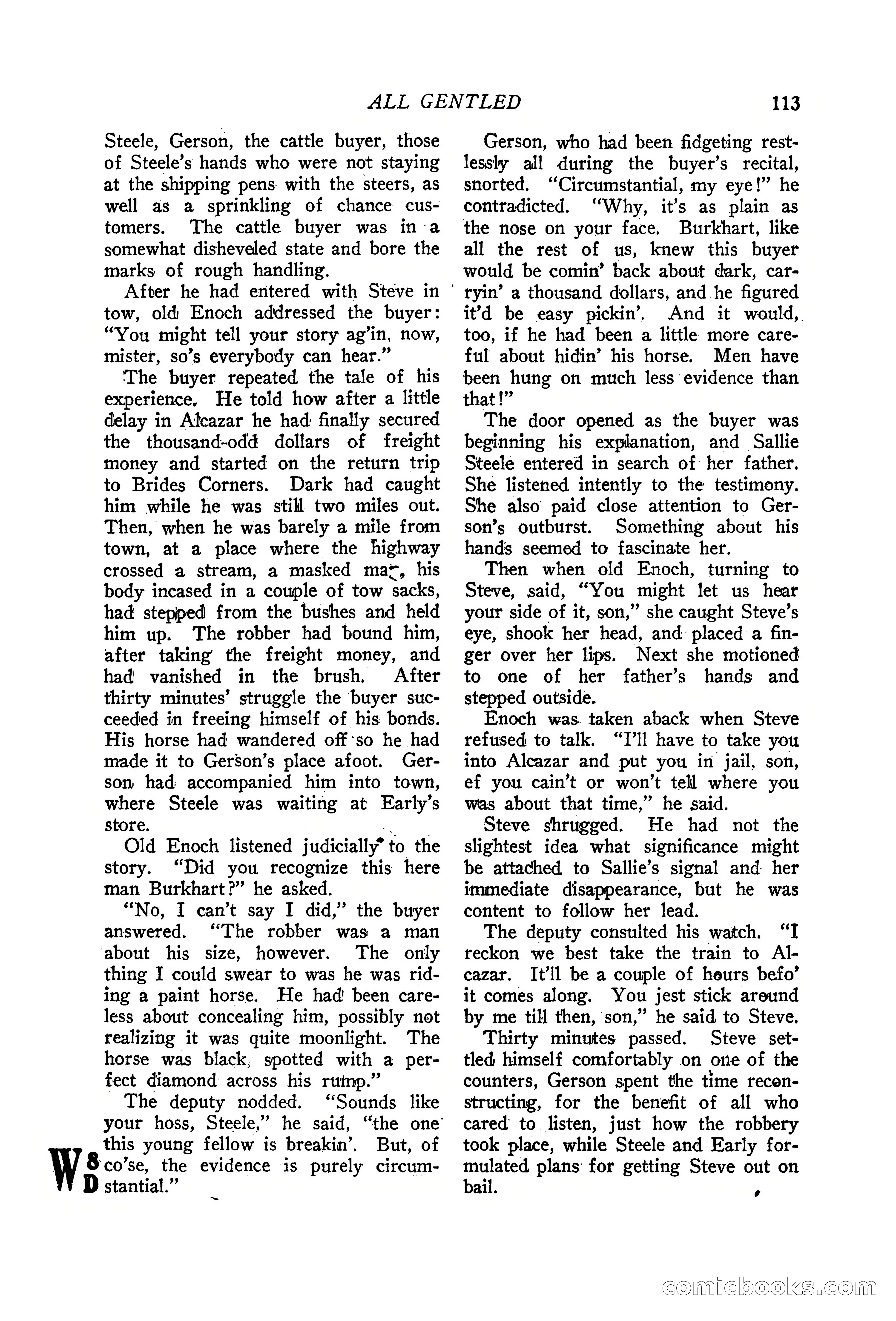 Western Story Magazine, June 19, 1926 — page 115 of 148