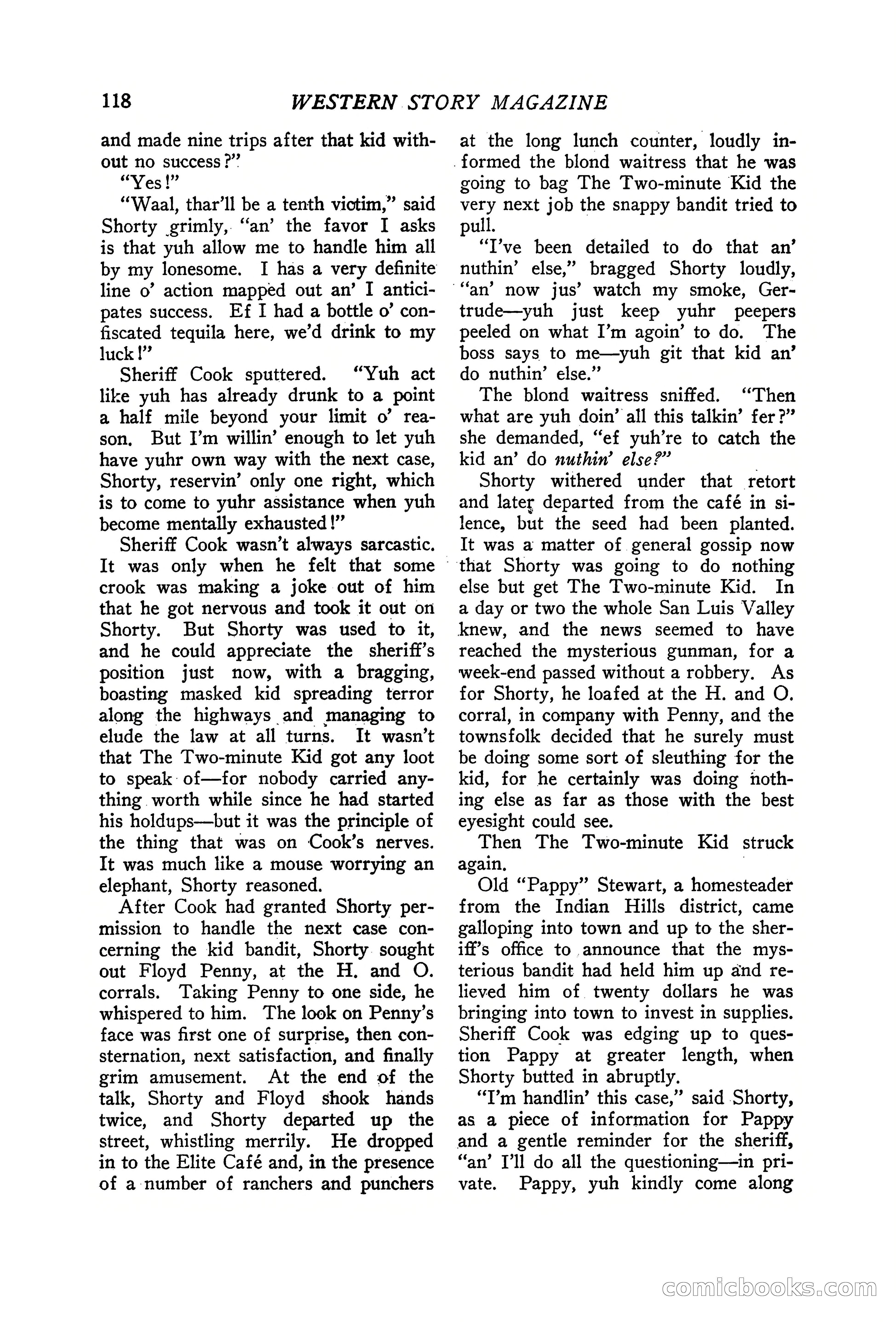 Western Story Magazine, June 19, 1926 — page 120 of 148