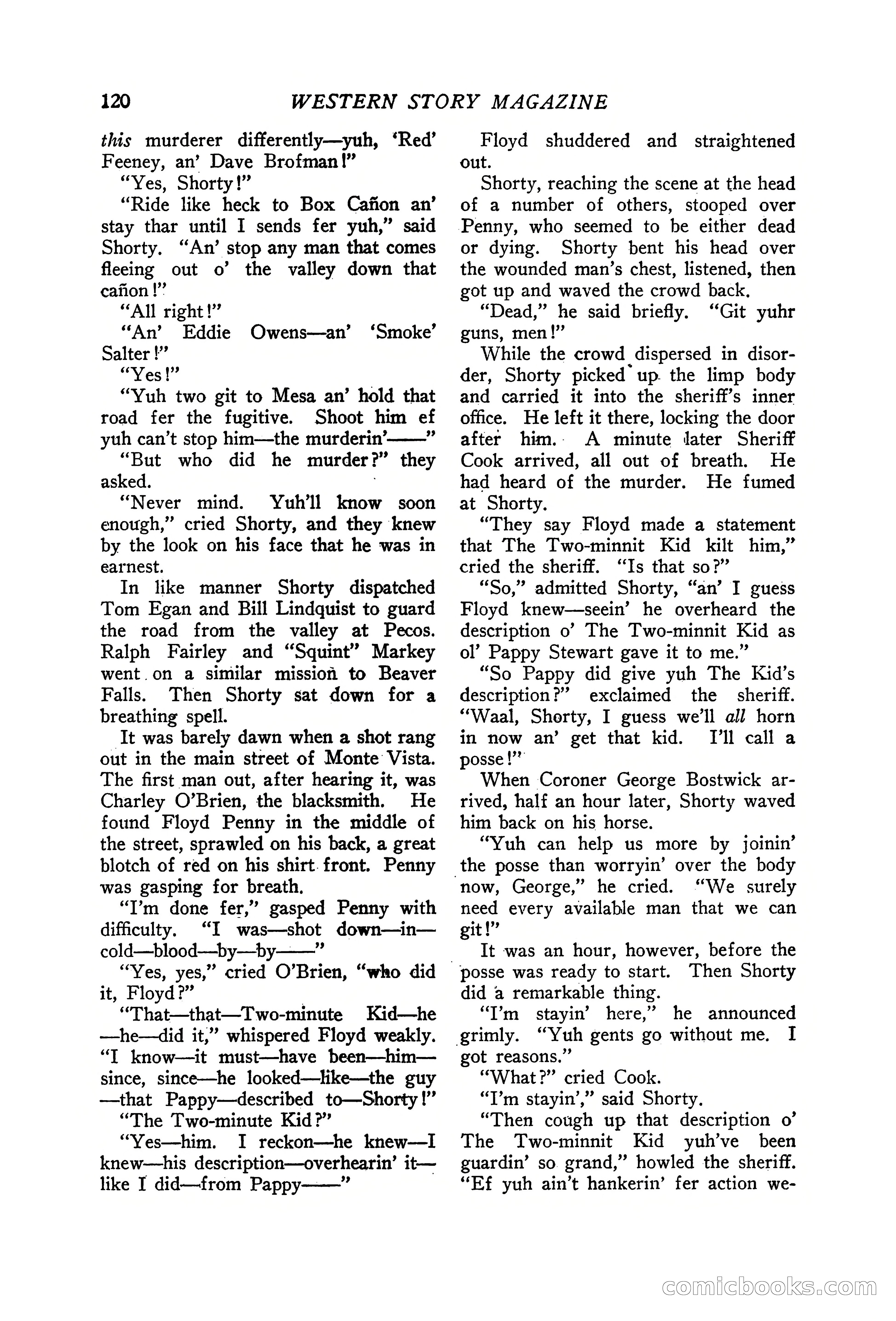 Western Story Magazine, June 19, 1926 — page 122 of 148