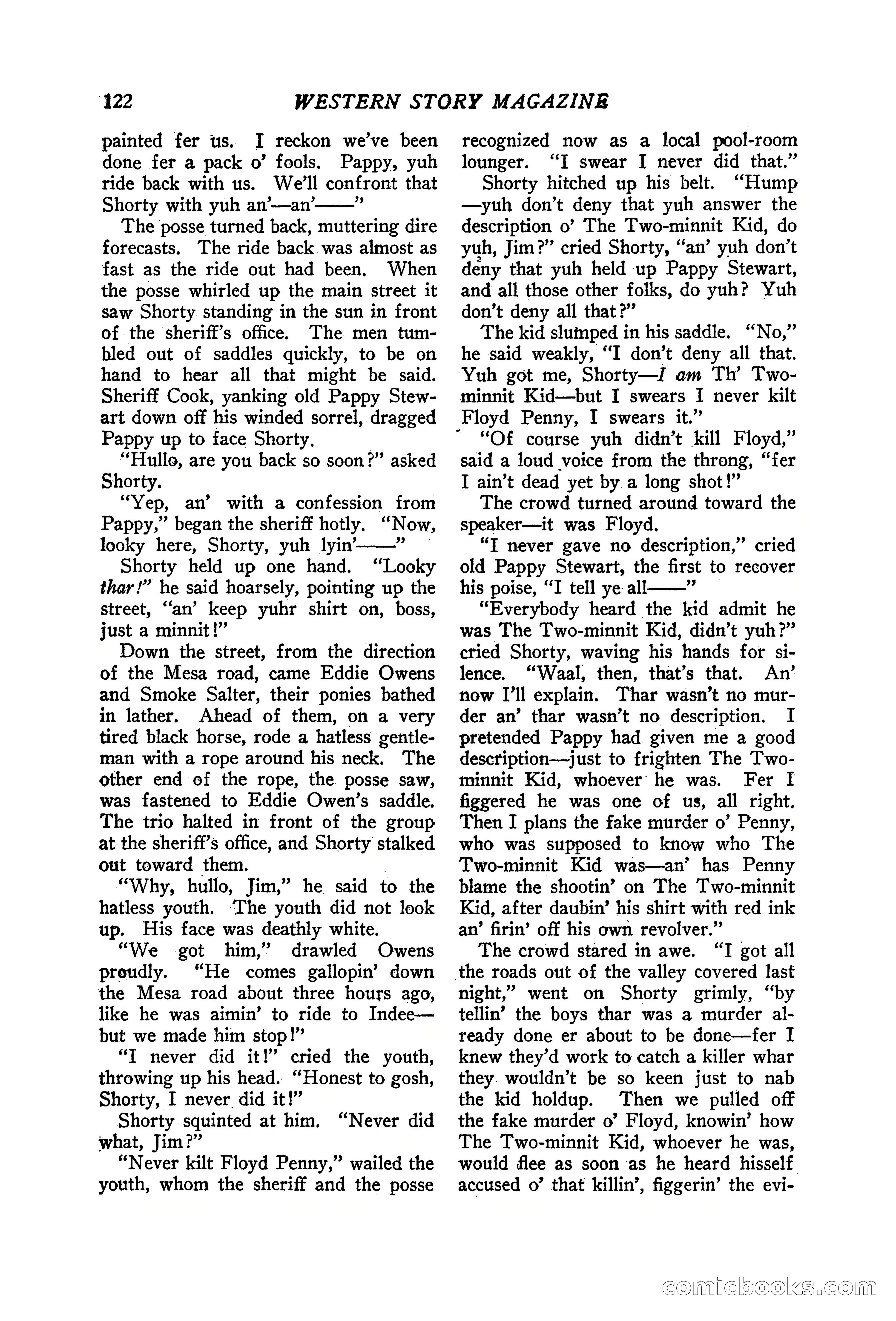 Western Story Magazine, June 19, 1926 — page 124 of 148