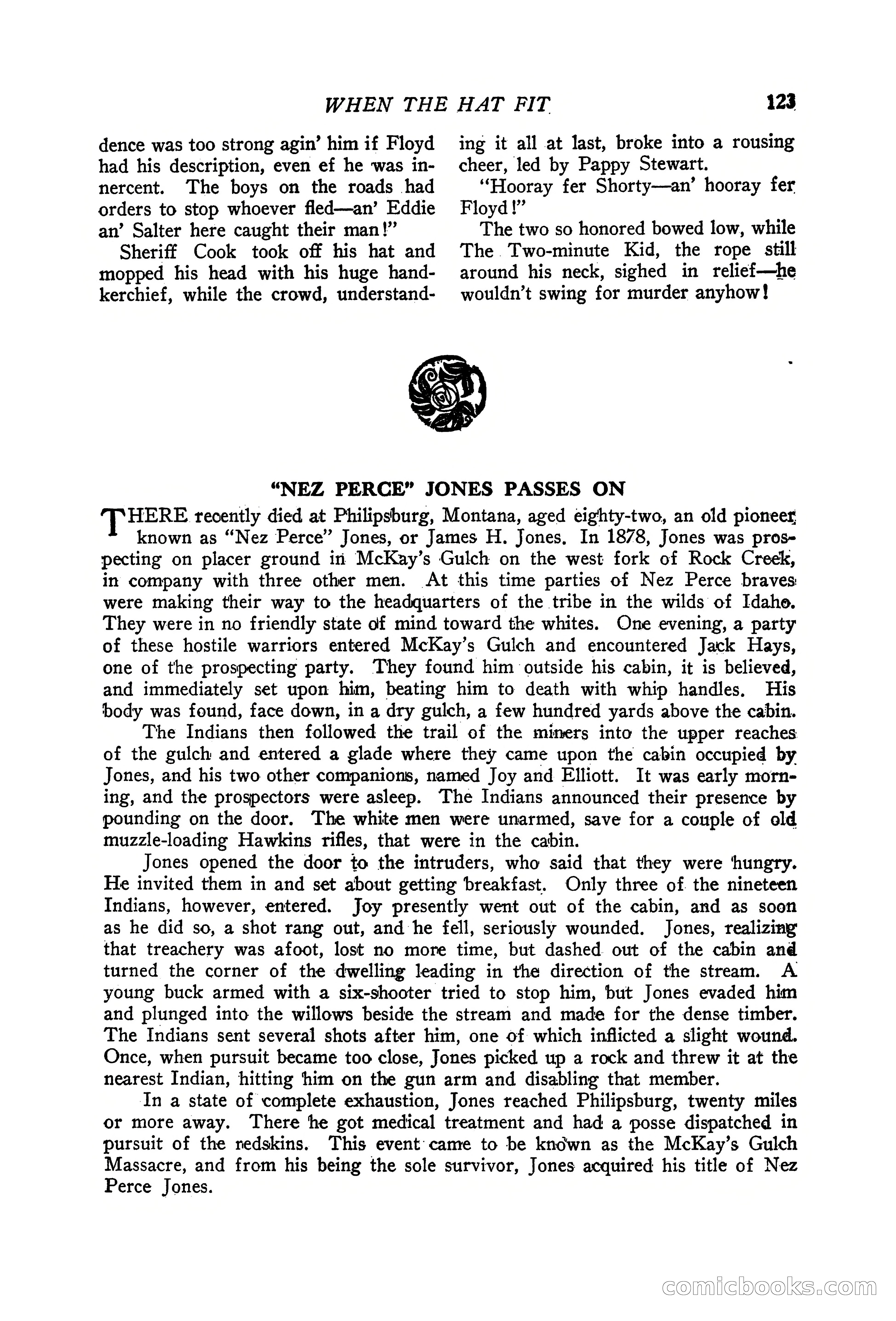 Western Story Magazine, June 19, 1926 — page 125 of 148