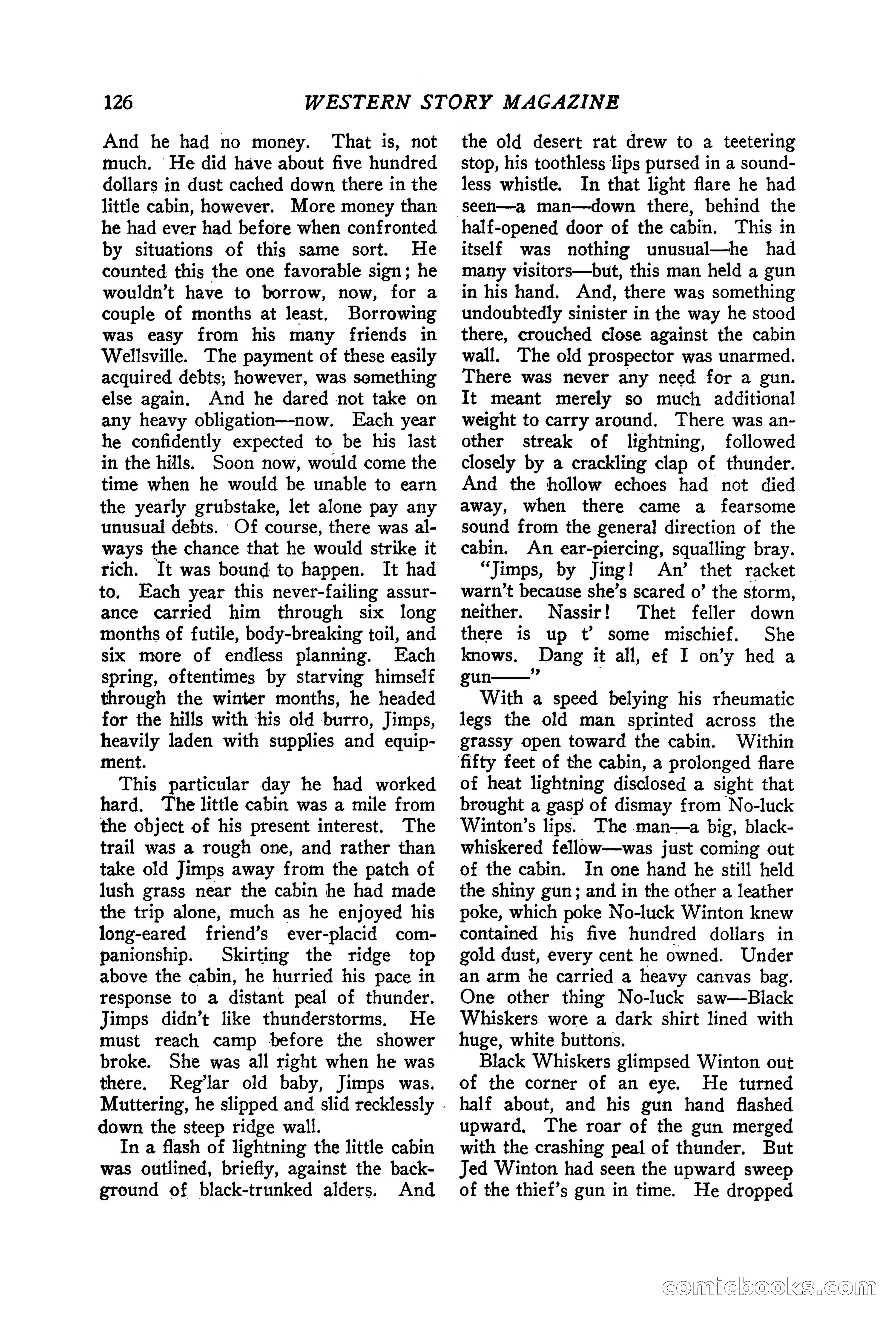 Western Story Magazine, June 19, 1926 — page 128 of 148