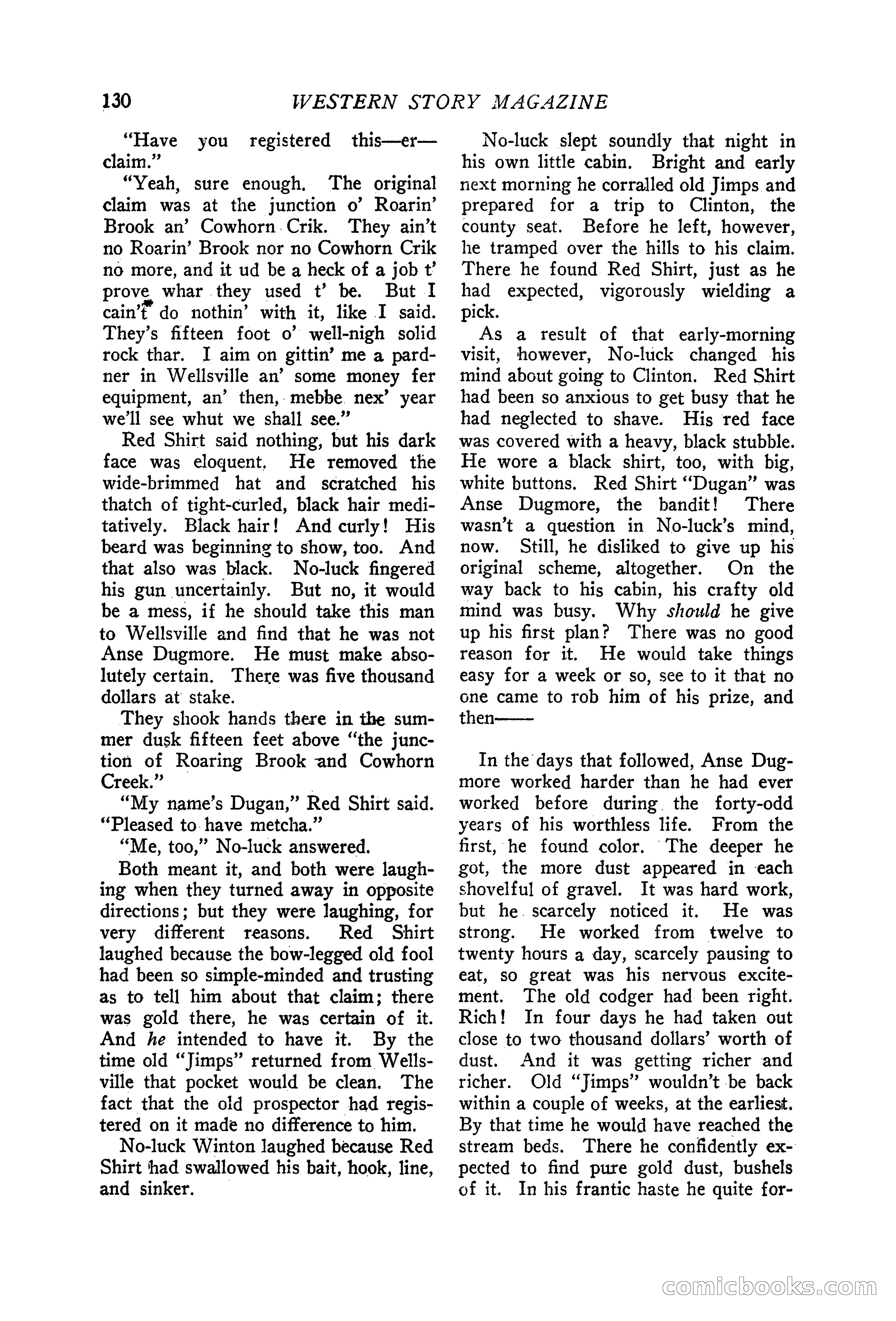 Western Story Magazine, June 19, 1926 — page 132 of 148