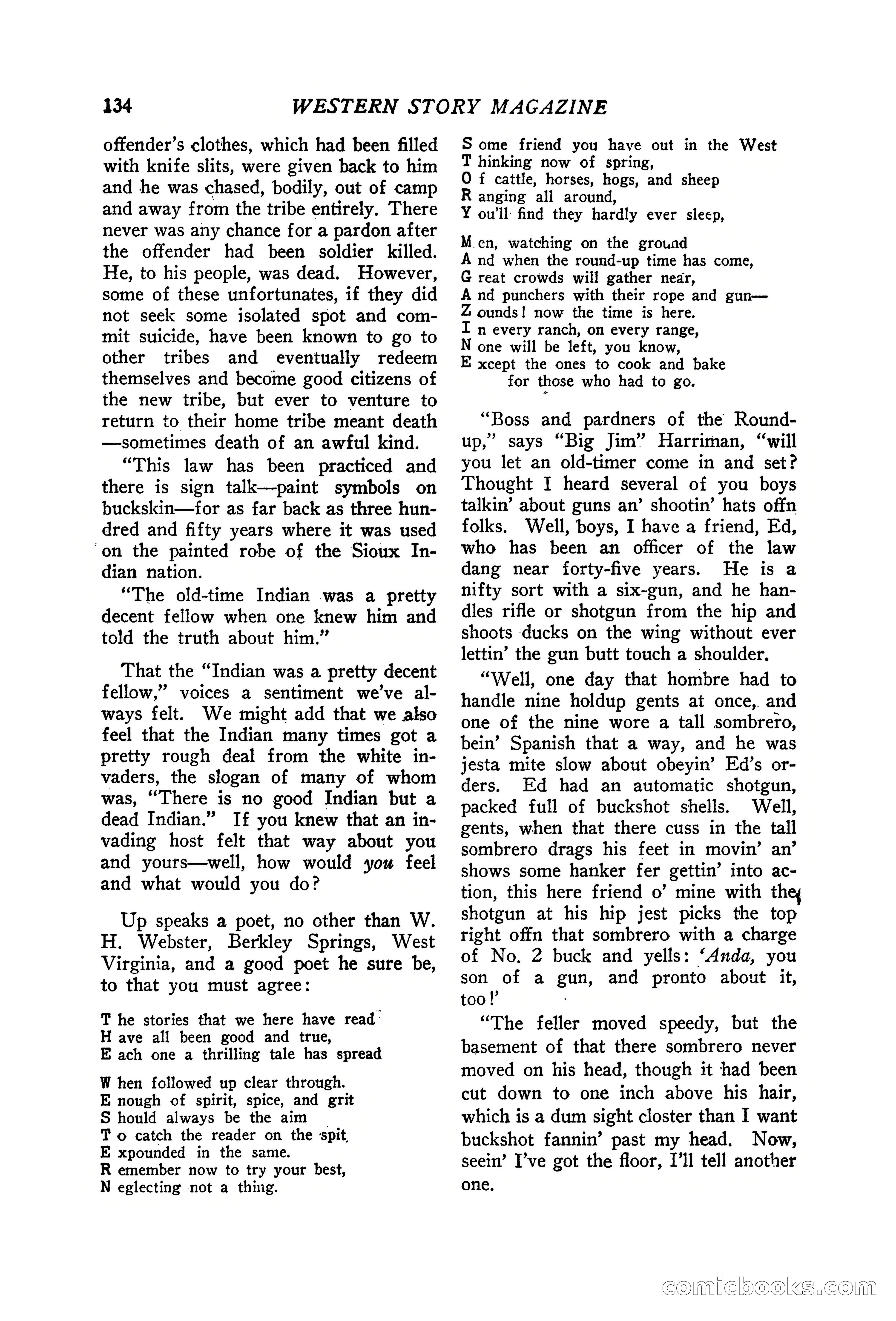 Western Story Magazine, June 19, 1926 — page 136 of 148