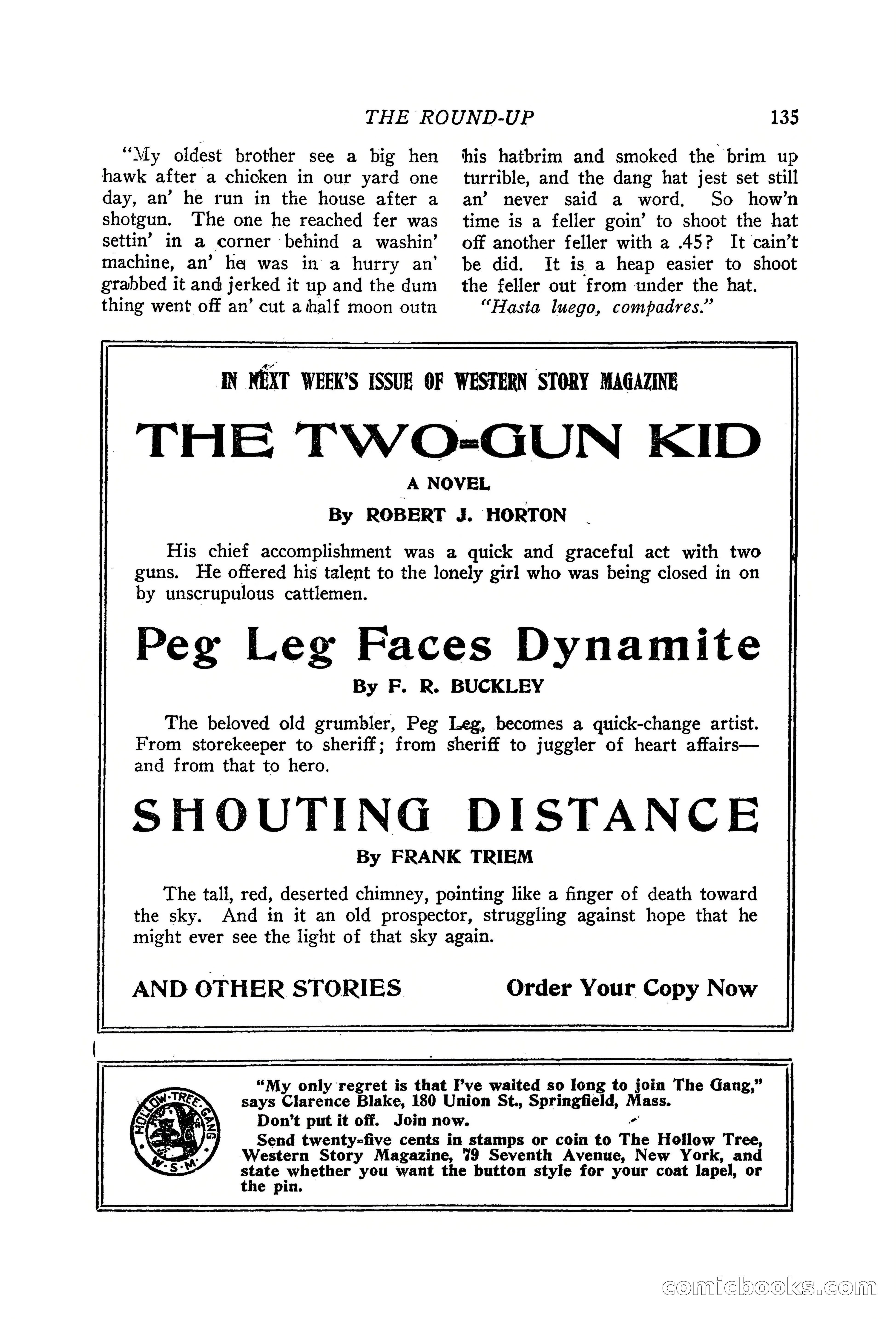 Western Story Magazine, June 19, 1926 — page 137 of 148
