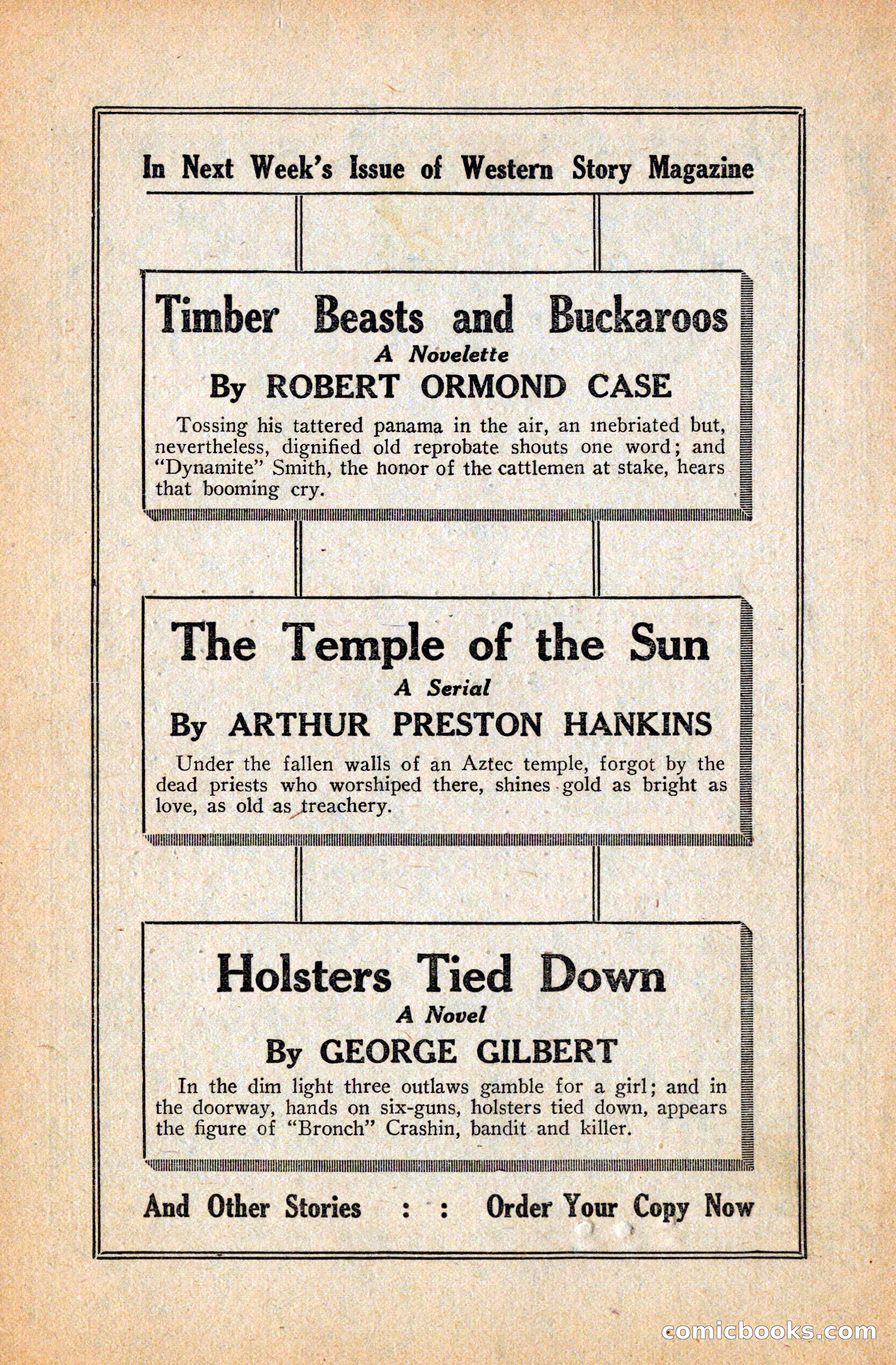 Western Story Magazine, September 11, 1926 — page 4 of 148