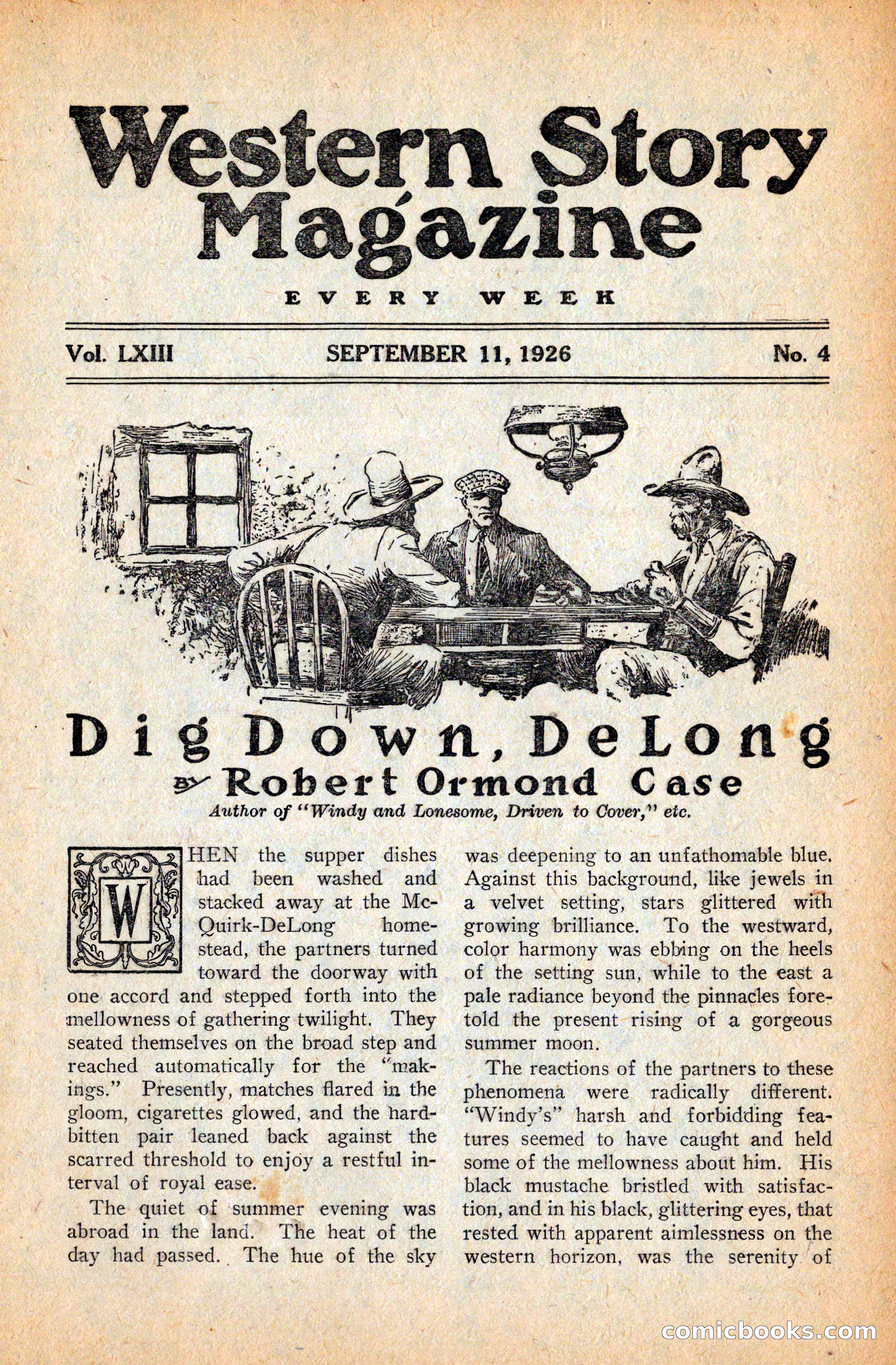 Western Story Magazine, September 11, 1926 — page 5 of 148