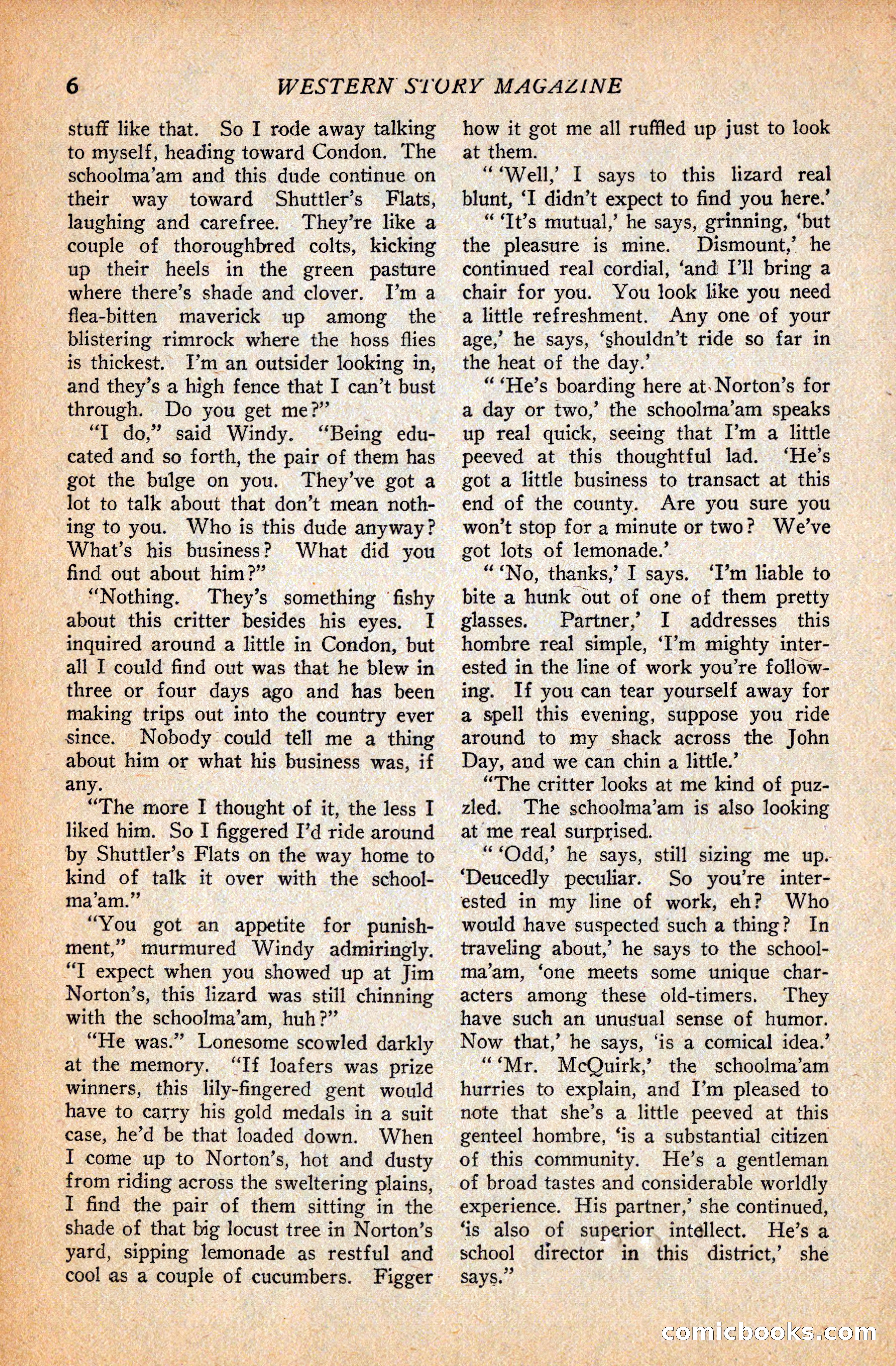 Western Story Magazine, September 11, 1926 — page 8 of 148