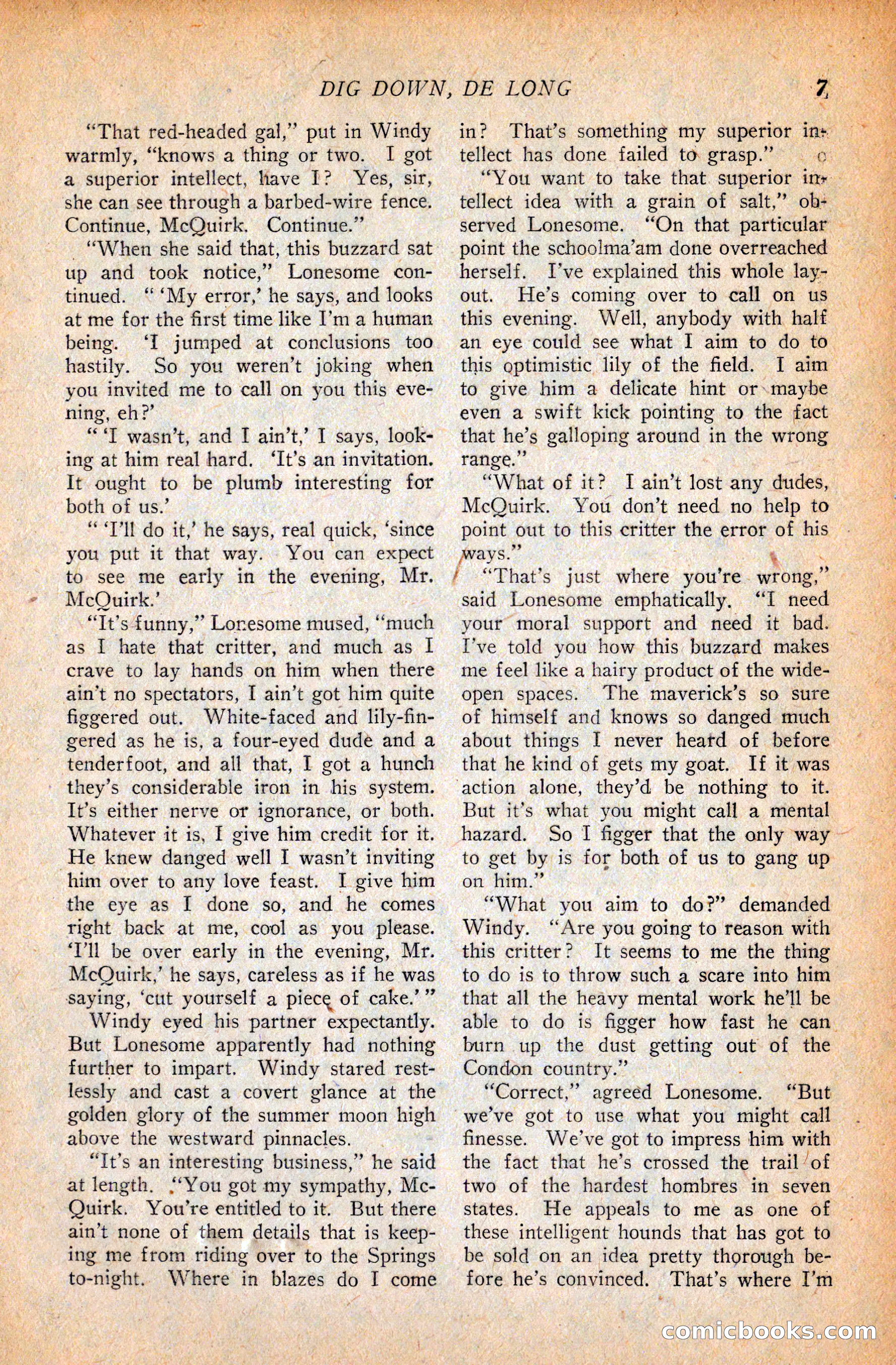 Western Story Magazine, September 11, 1926 — page 9 of 148
