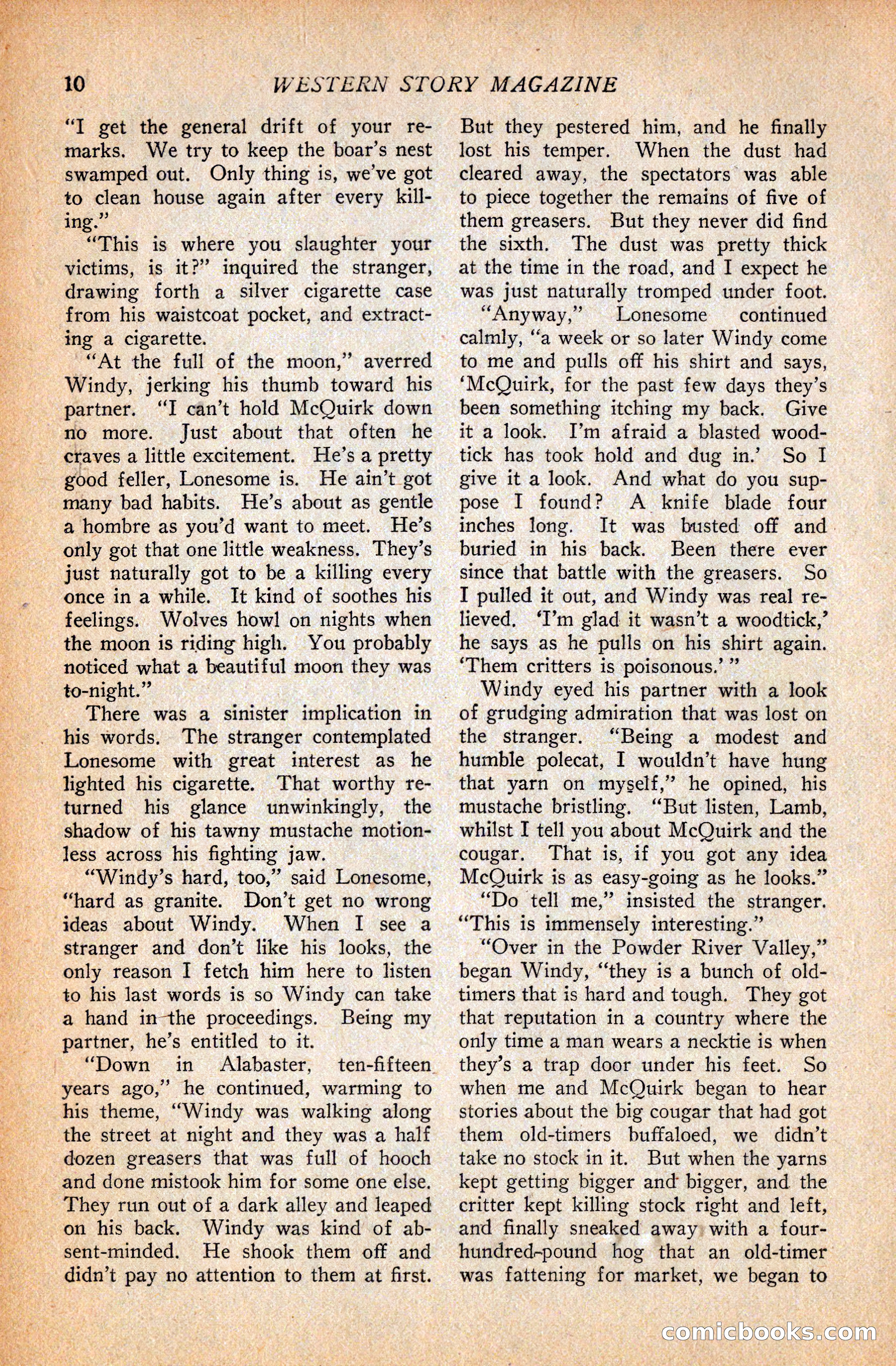 Western Story Magazine, September 11, 1926 — page 12 of 148