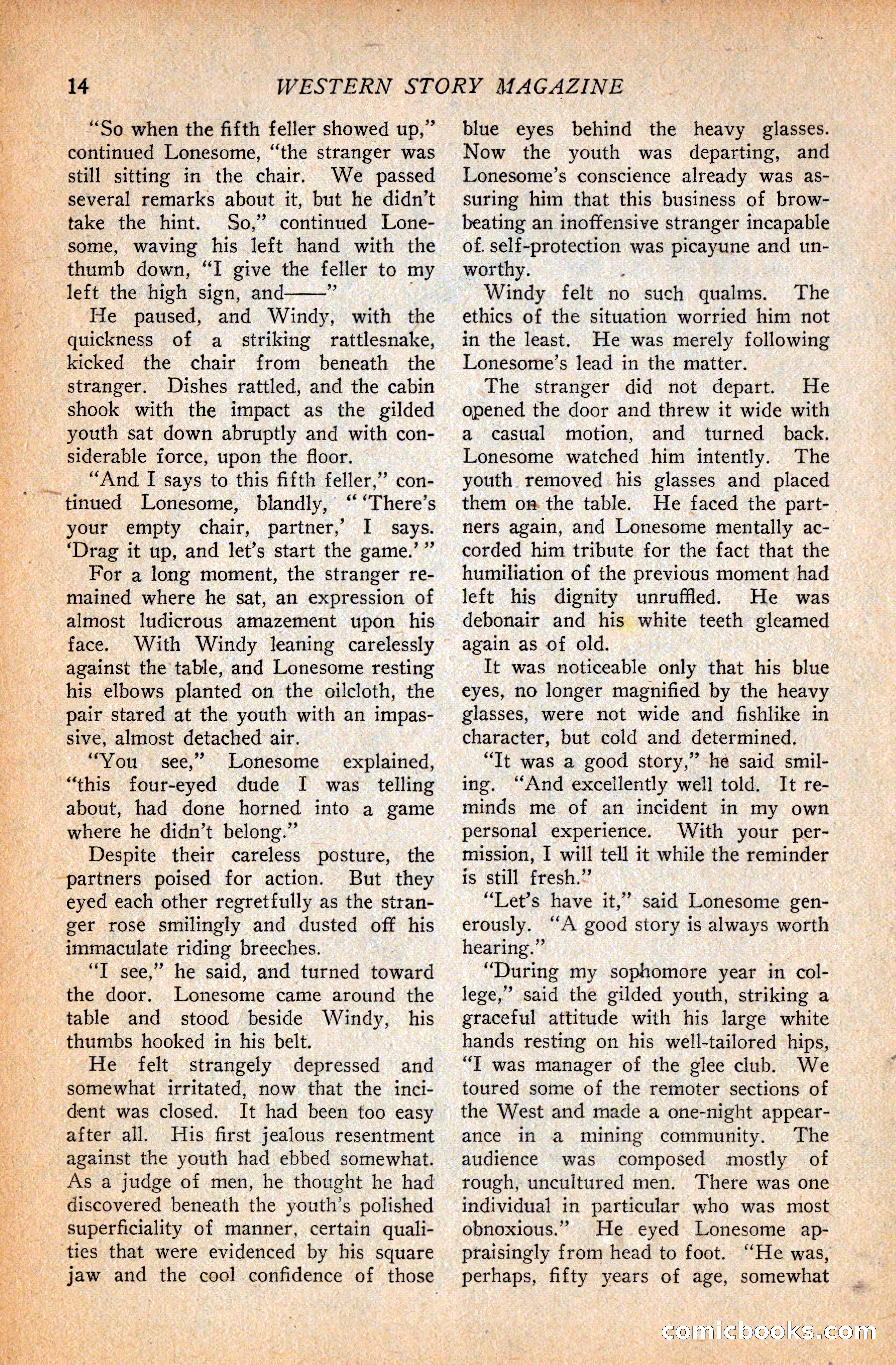 Western Story Magazine, September 11, 1926 — page 16 of 148