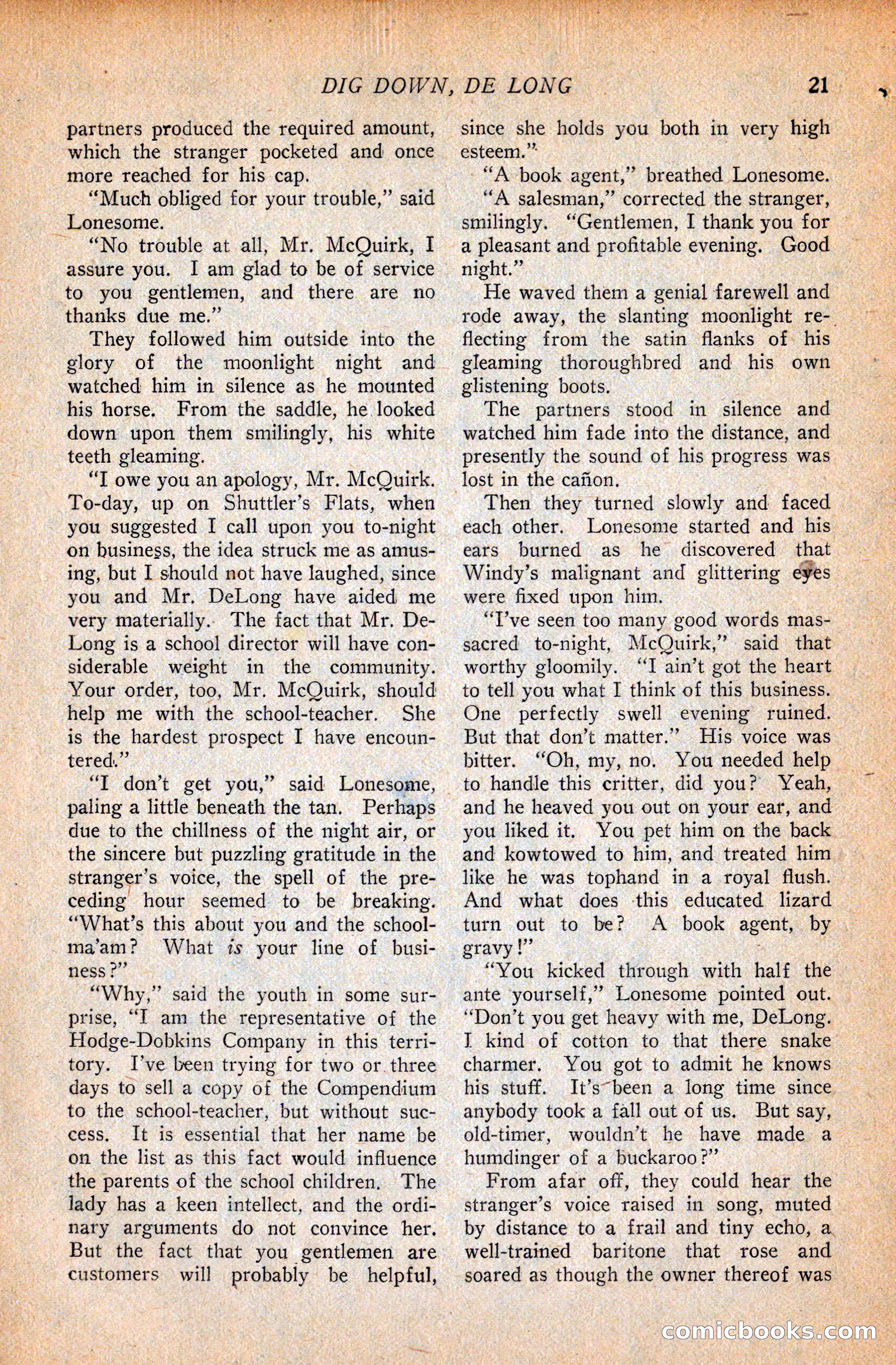 Western Story Magazine, September 11, 1926 — page 23 of 148