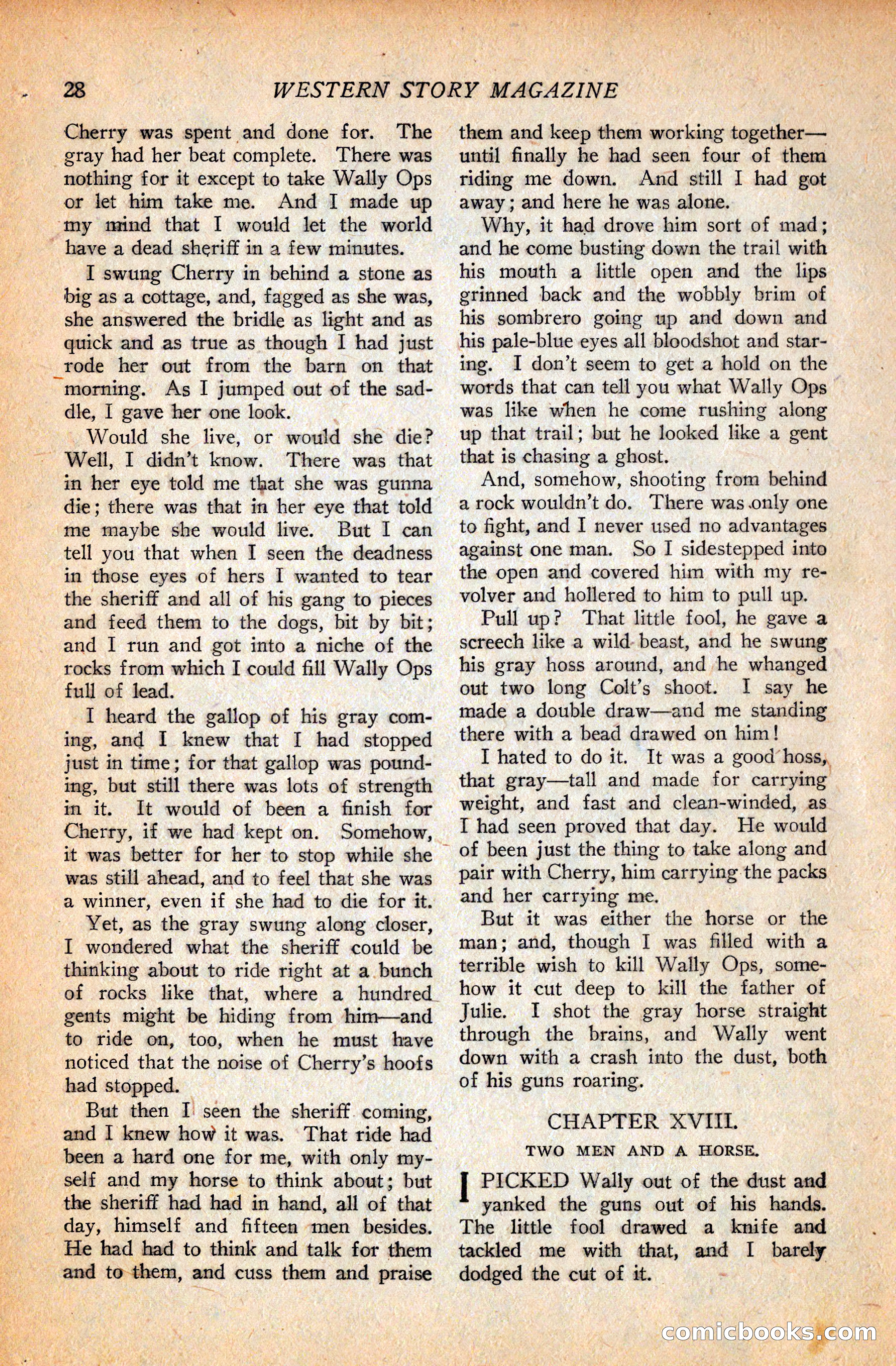 Western Story Magazine, September 11, 1926 — page 30 of 148