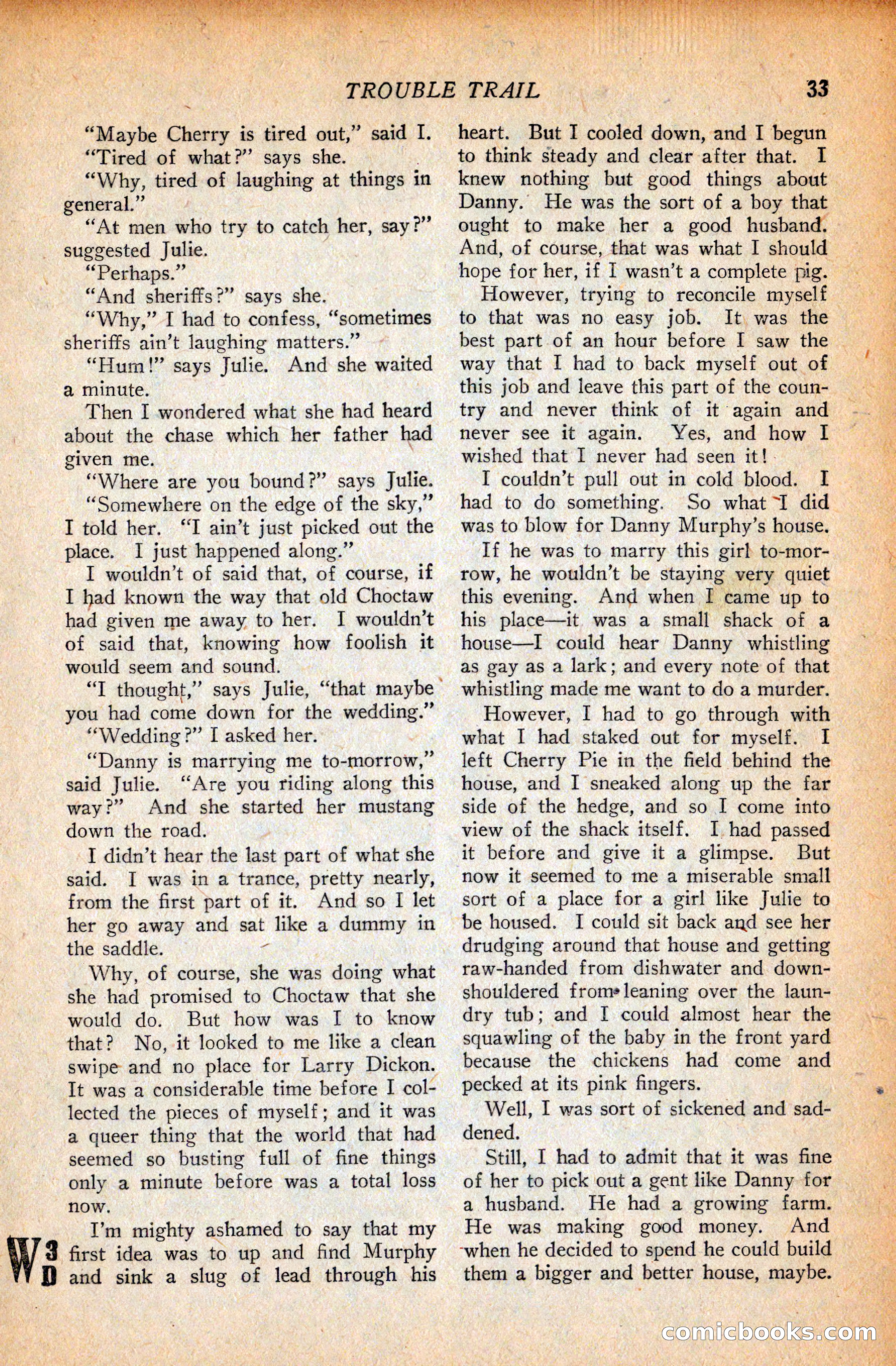 Western Story Magazine, September 11, 1926 — page 35 of 148