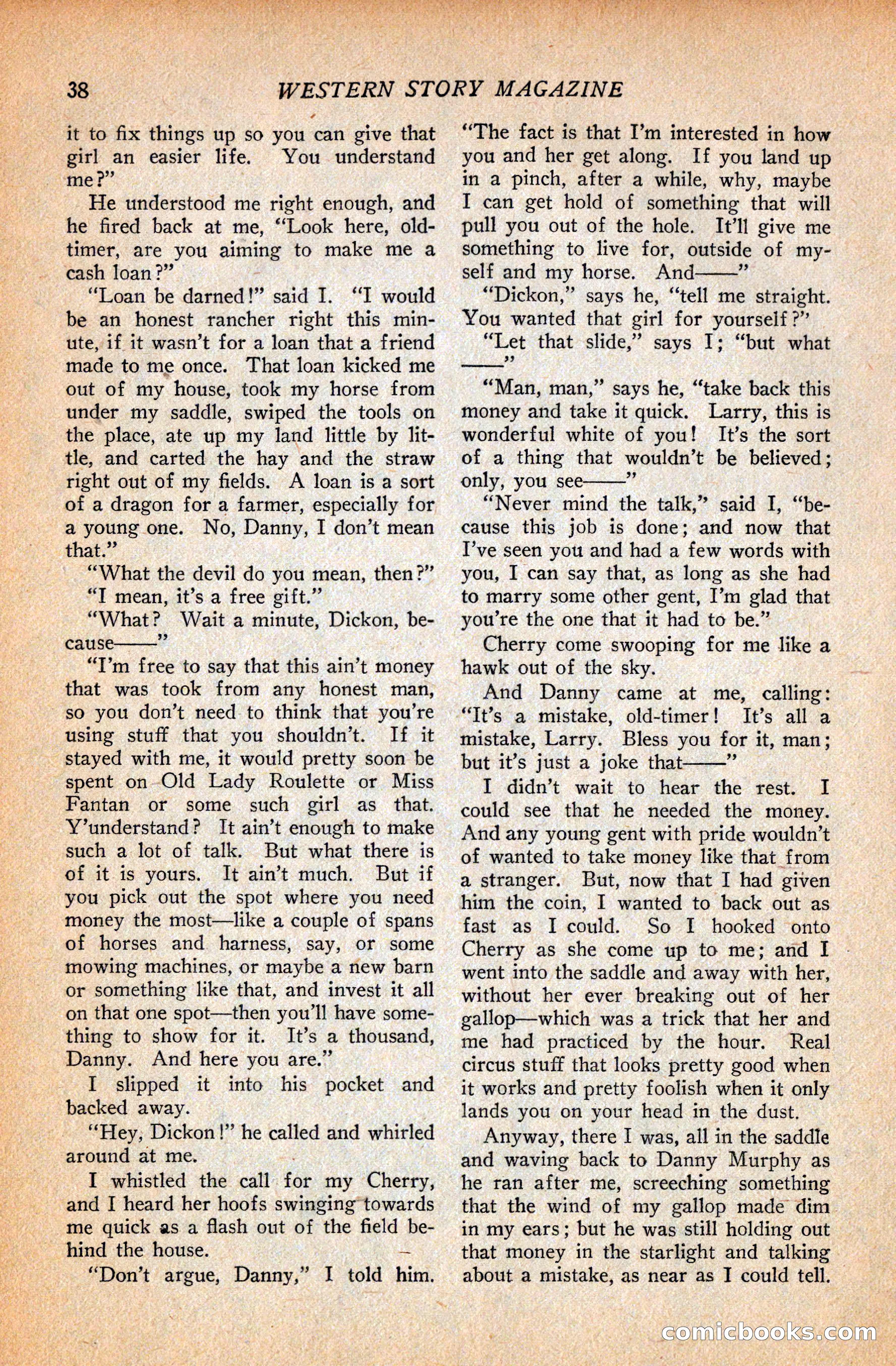 Western Story Magazine, September 11, 1926 — page 40 of 148