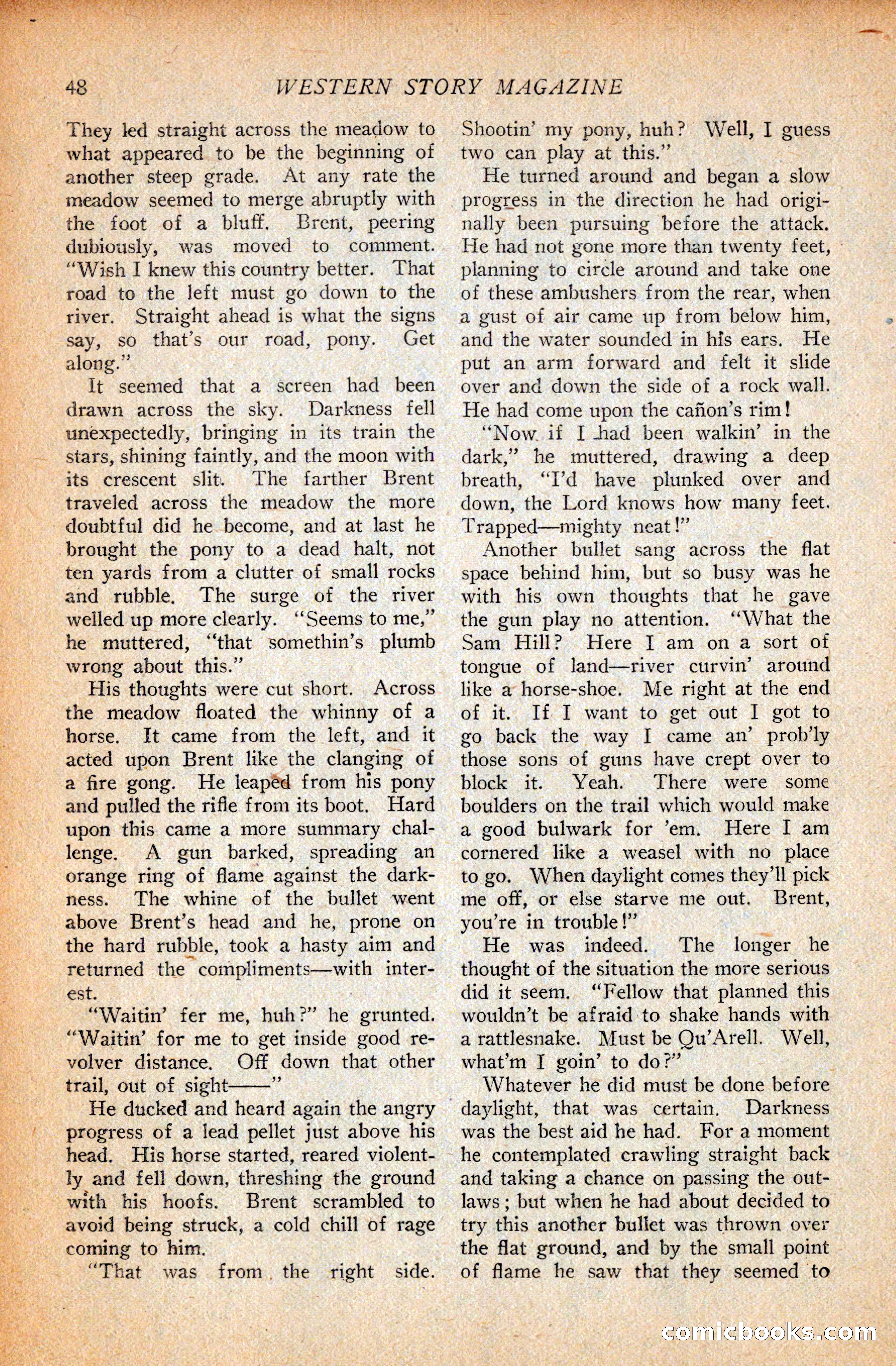 Western Story Magazine, September 11, 1926 — page 50 of 148