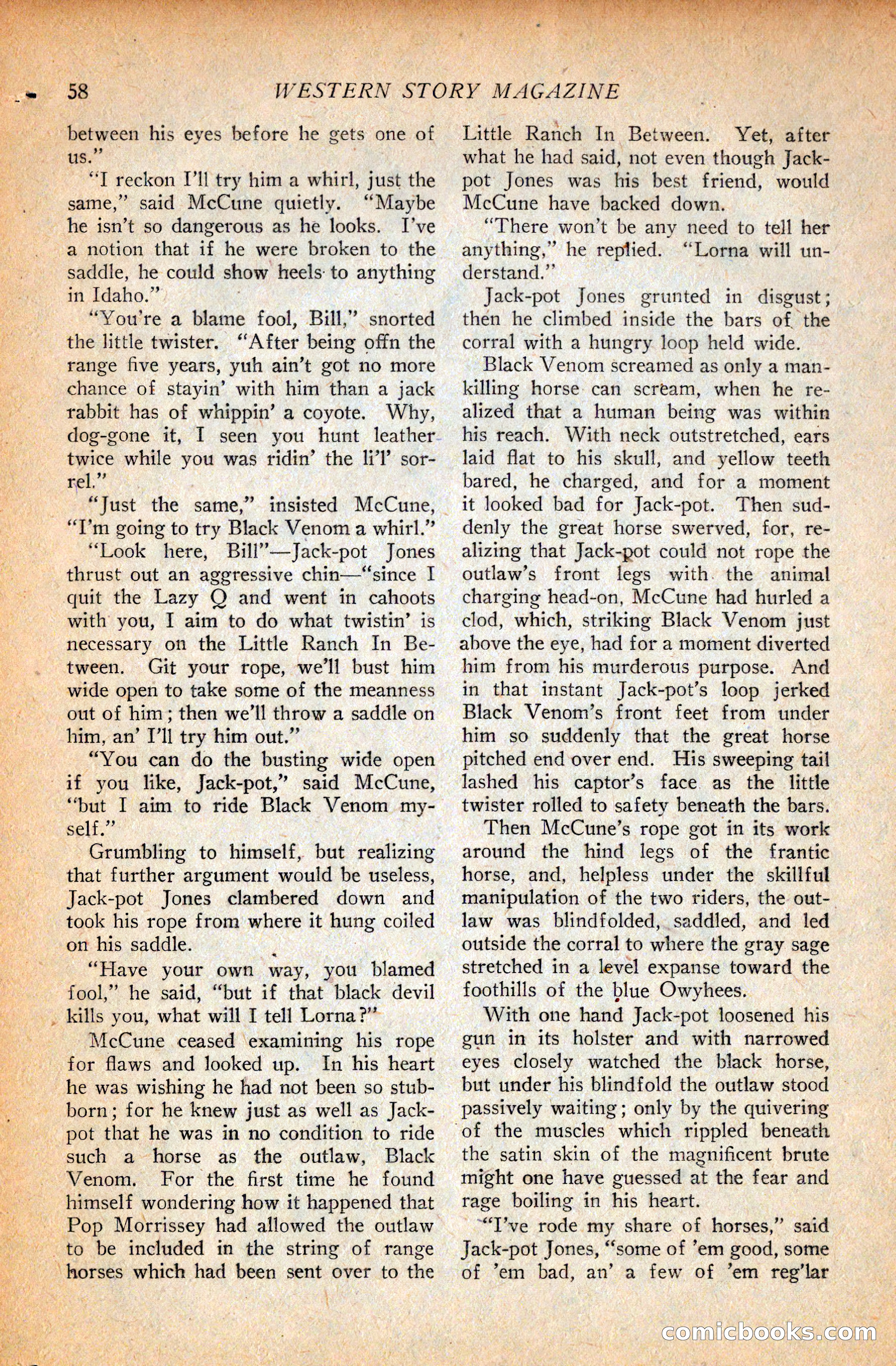 Western Story Magazine, September 11, 1926 — page 60 of 148