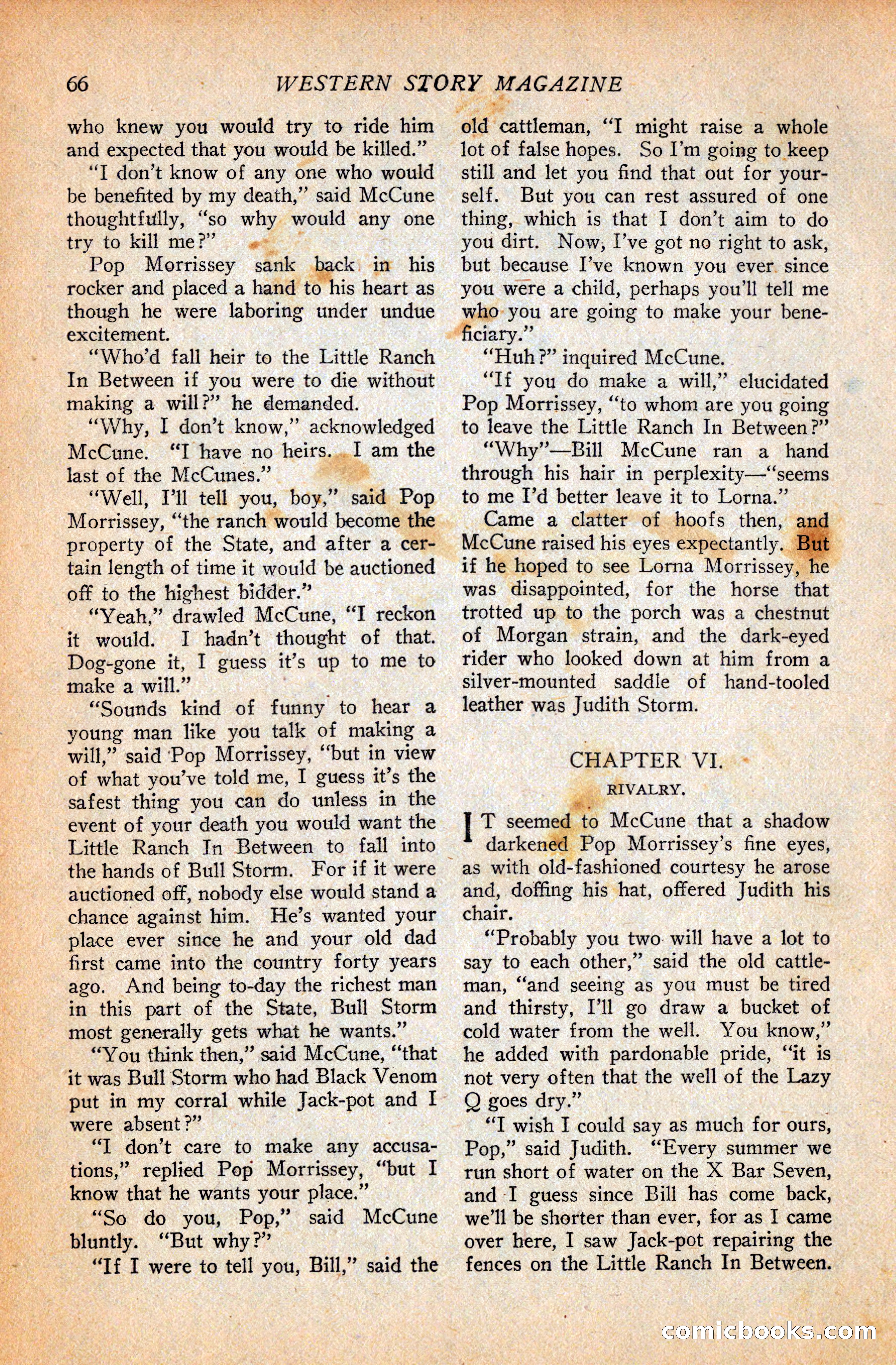Western Story Magazine, September 11, 1926 — page 68 of 148