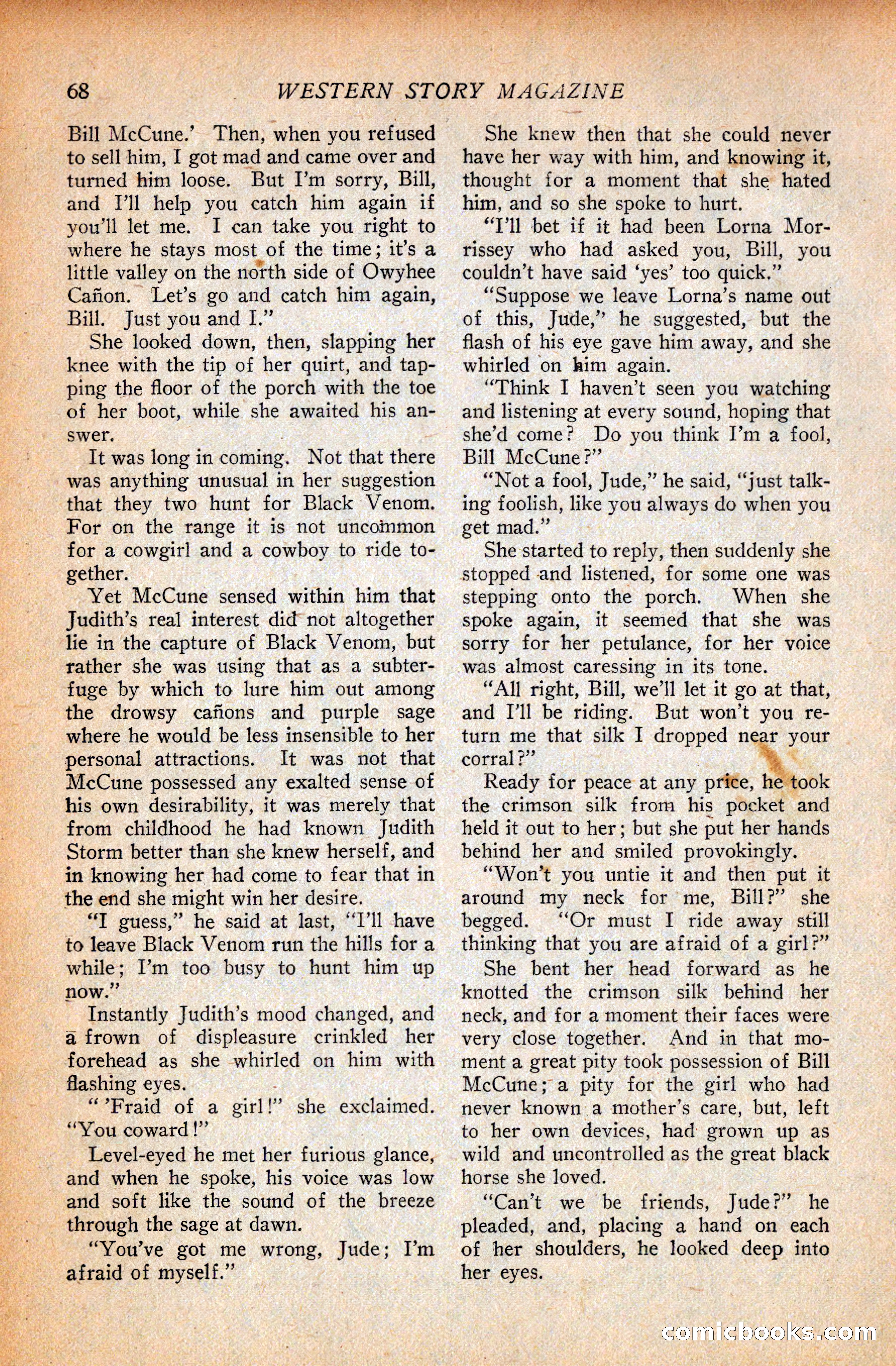 Western Story Magazine, September 11, 1926 — page 70 of 148